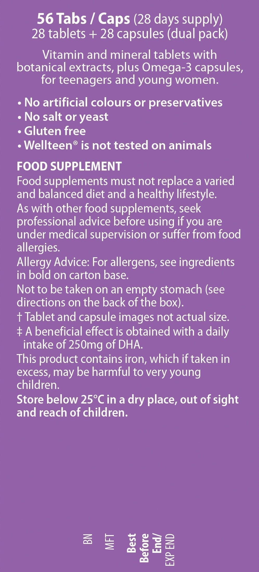 Vitabiotics Wellteen Her Plus - 56 Tablets/Capsules, 56 Count (Pack of 1) Wellteen uk supplements
