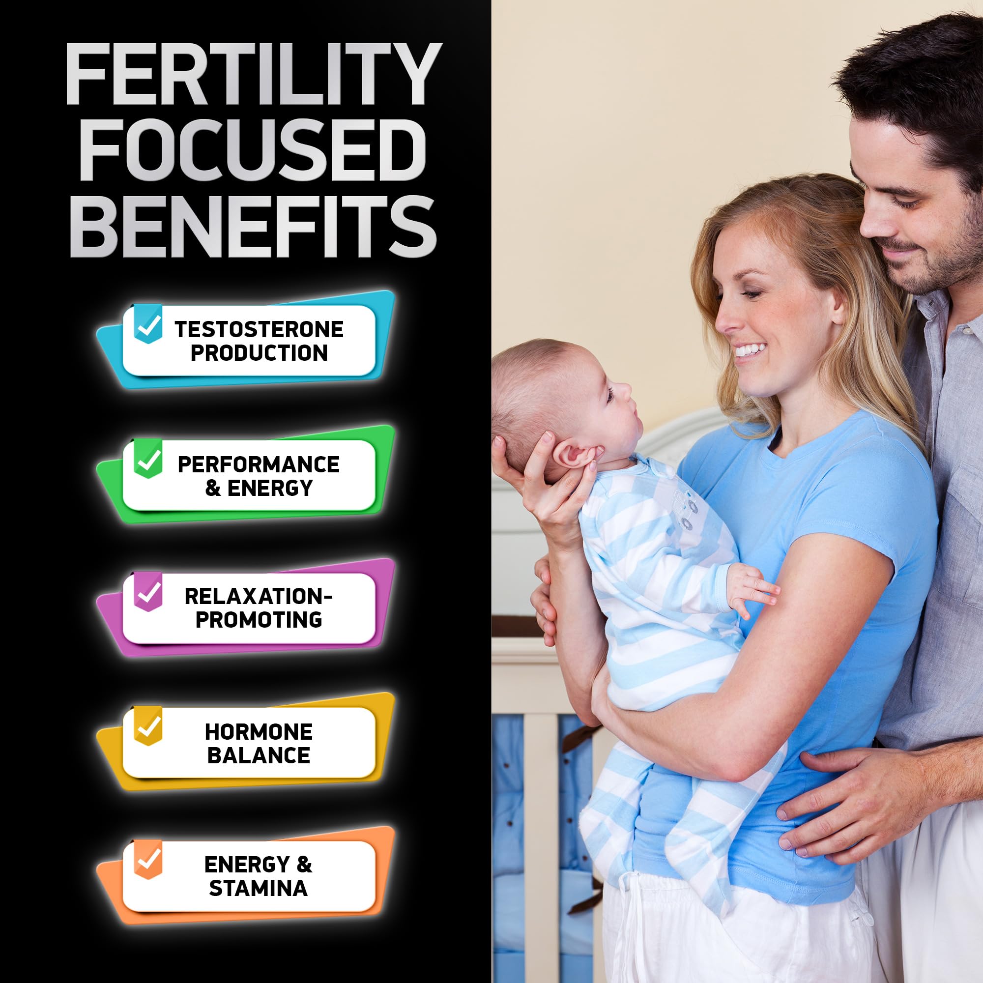 Fertility Supplements for Men - Zinc, Maca, Ashwagandha, L-Arginine - Male Vitality Conception for Him - Count and Motility Pregnancy Aid - Vitamins and Male Fertility Support Supplement - 120 Pills BIOACTIVE LABS uk supplements
