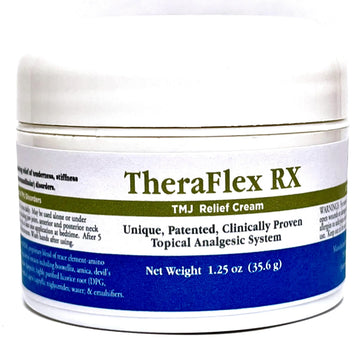 Theraflex RX® TMJ Cream (Doctor Formulated). This is a Patented Topical Cream which Provides Masseter Muscle and temporomandibular Joint Relief (TMJ) Theraflex RX uk supplements