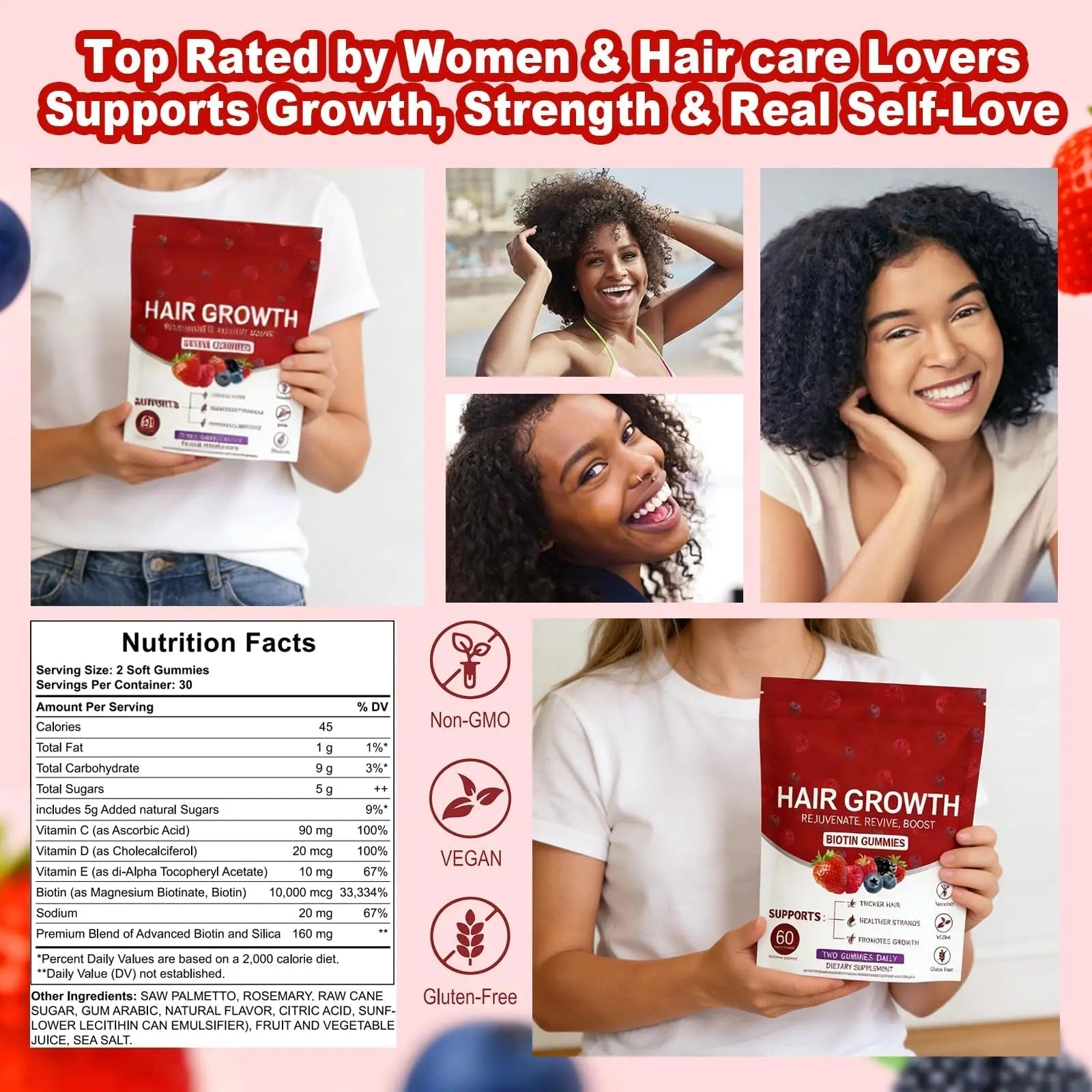 LUIMOLL Lumin Hair Growth Gummies – Daily Hair Nourishment with Biotin, Collagen & Botanical Extracts – Supports Thicker, Stronger & Healthier-Looking Hair LUIMOLL uk supplements