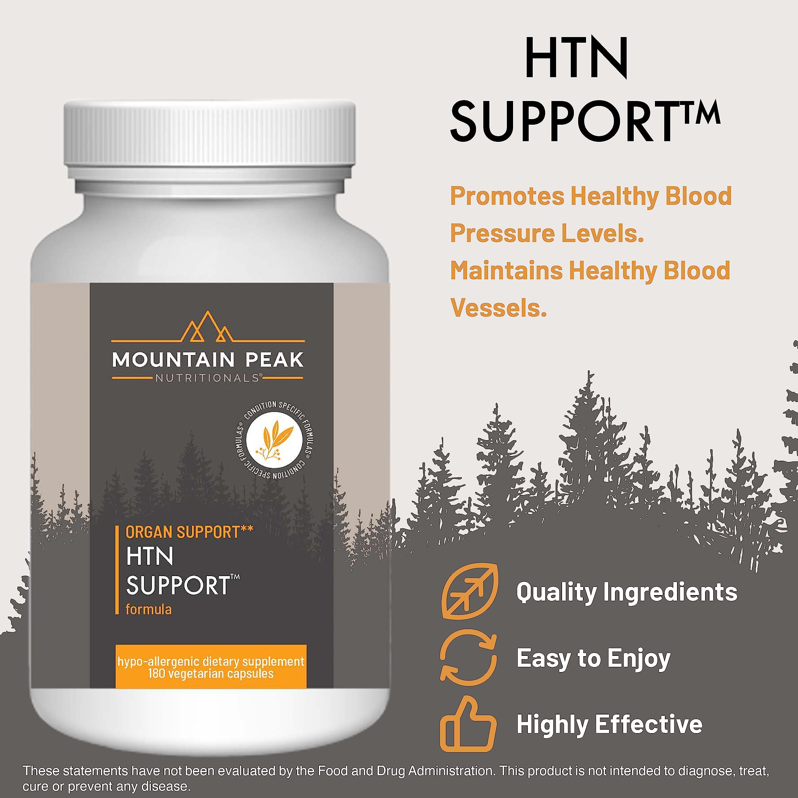 Mountain Peak Nutritionals HTN Blood Pressure Support Supplement for Heart & Circulation Health - Advanced Cardiovascular Formula with Rauwolfia, Hawthorn Berry, & Magnesium (180 Vegetarian Capsules) Mountain Peak Nutritionals uk supplements