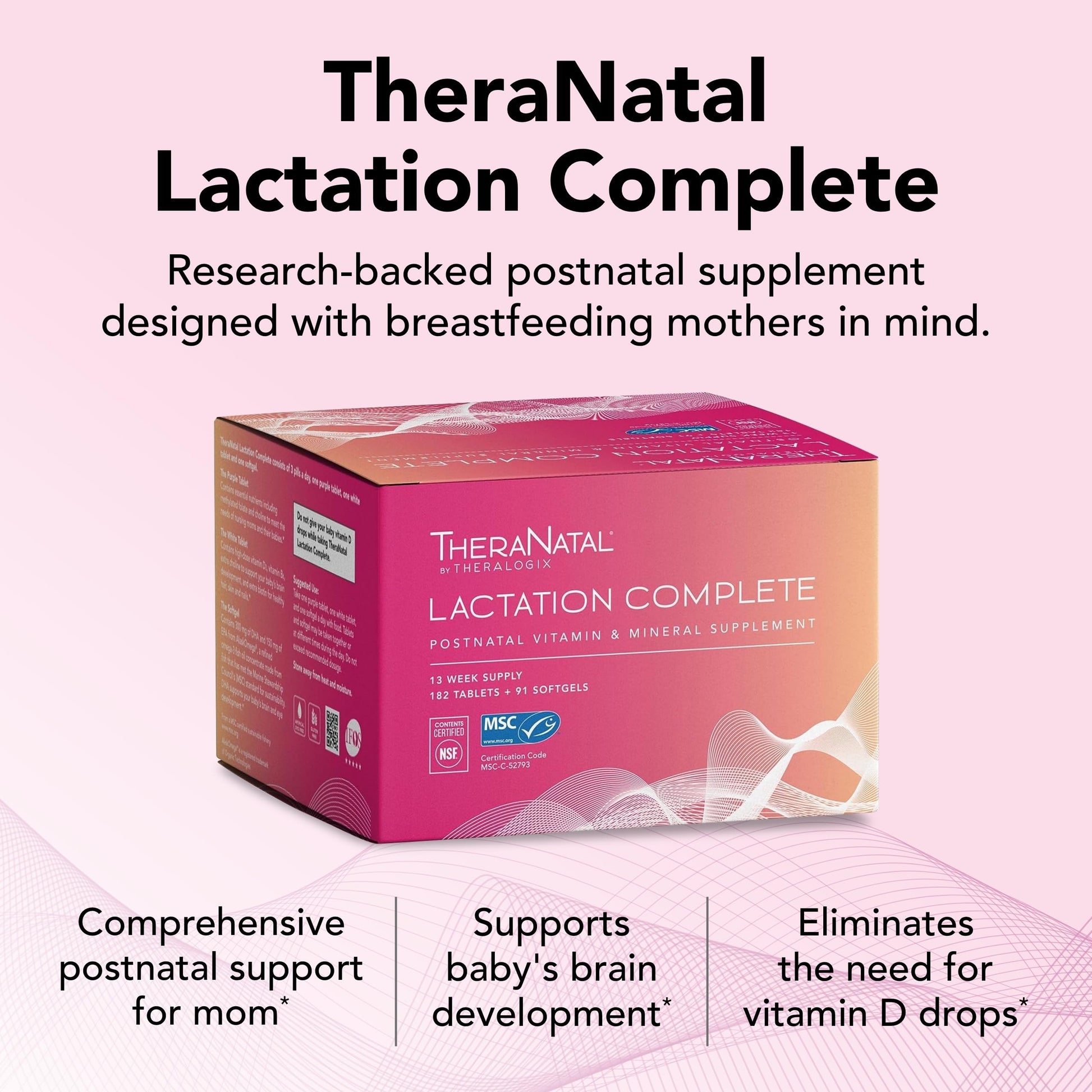 Theralogix TheraNatal Lactation Complete Postnatal Vitamin Supplement - 13-Week Theralogix uk supplements