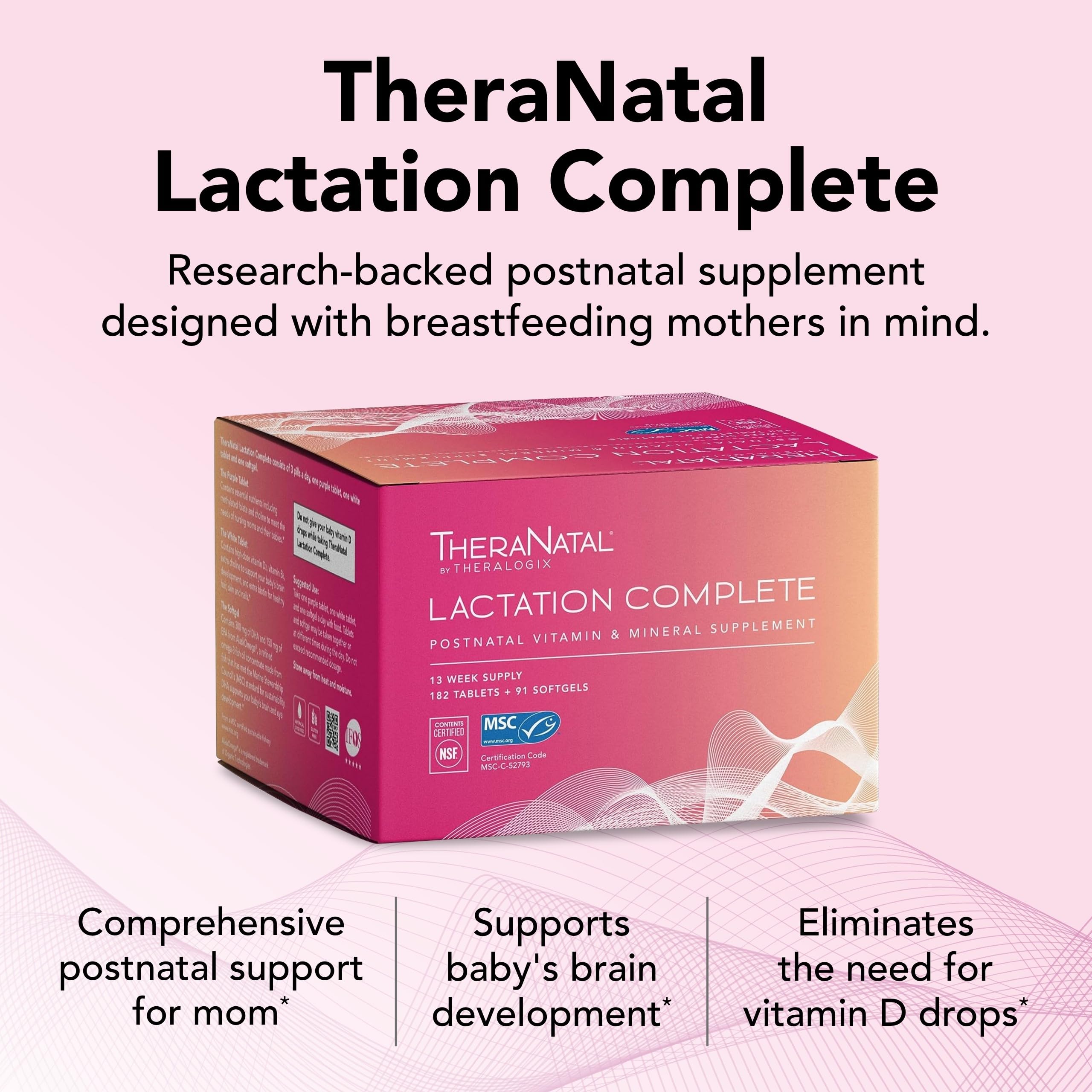 Theralogix TheraNatal Lactation Complete Postnatal Vitamin Supplement - 13-Week Theralogix uk supplements