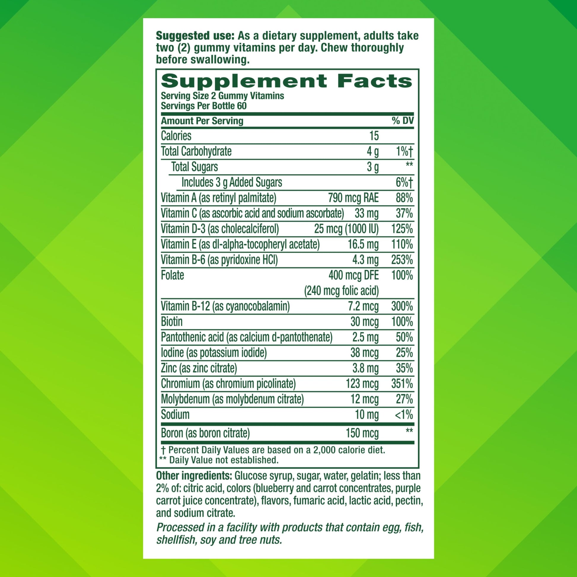 vitafusion Adult Gummy Vitamin Supplement for Men, Berry Flavored, A, C, D, E, B6, B12, Daily, 120 Count, 60 Day Supply Vitafusion uk supplements