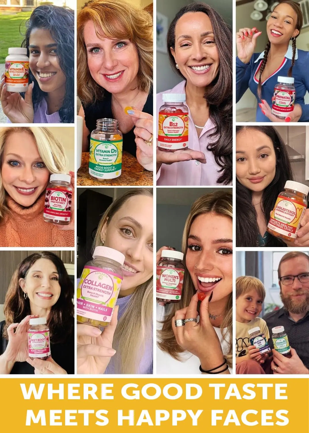 Lunakai USA Made Women’s 50+ Multivitamin & Vitamin D3 Gummies Bundle, Supports Bone, Heart, Immune & Energy Health, Non-GMO, Gluten-Free, Delicious Strawberry & Pineapple Flavors, 60ct Each Lunakai uk supplements