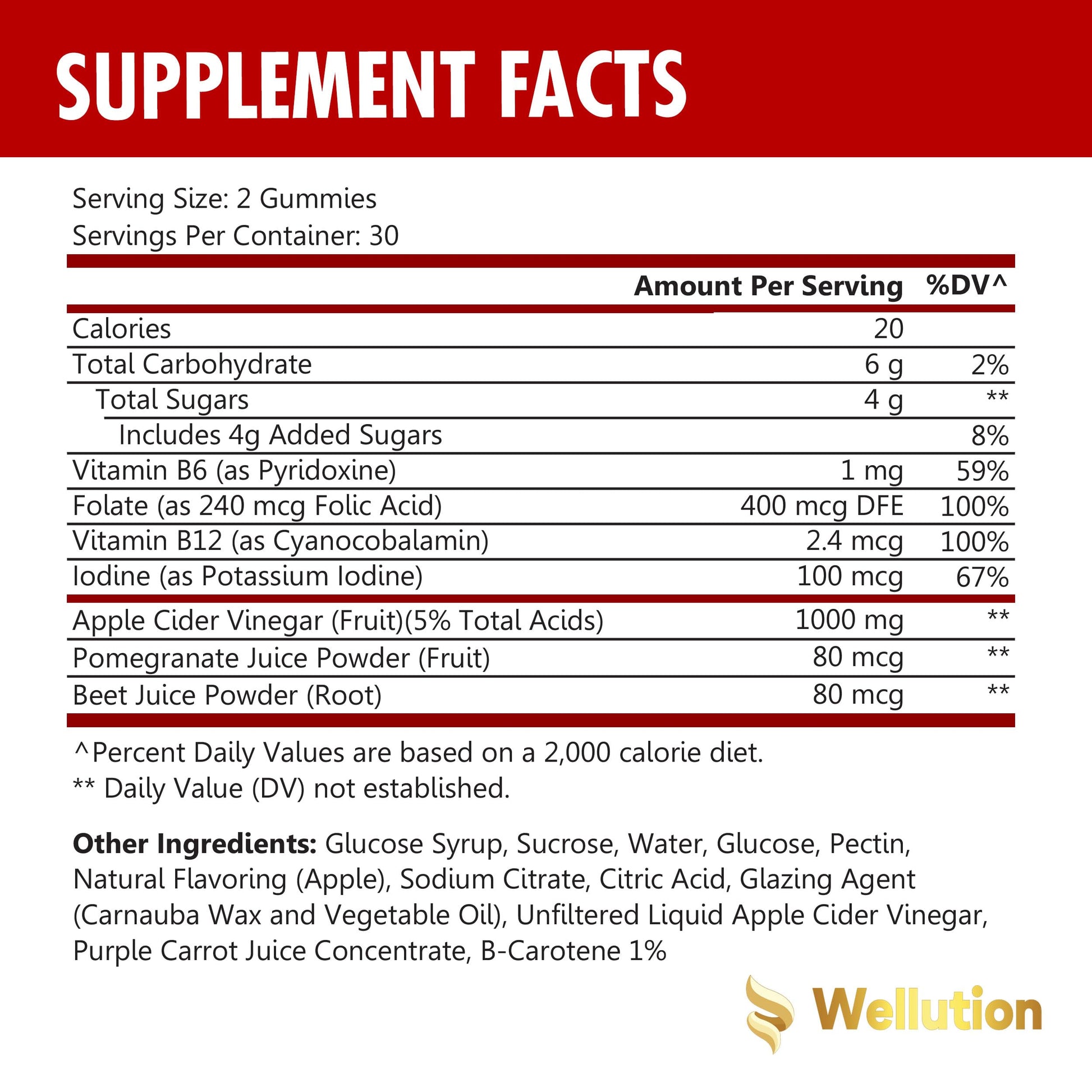 WELLUTION (2 Pack Gummies Apple Cider Vinegar - Formulated to Support Healthy Weight WELLUTION uk supplements