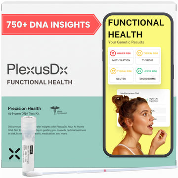 Genetic Methylation Test & Functional Health DNA Test | 750+ DNA Reports Including MTHFR, Cardiovascular, Nutrition, Gut Health, Hormones, Microbiome | Supplement & Diet Recommendations PlexusDX uk supplements