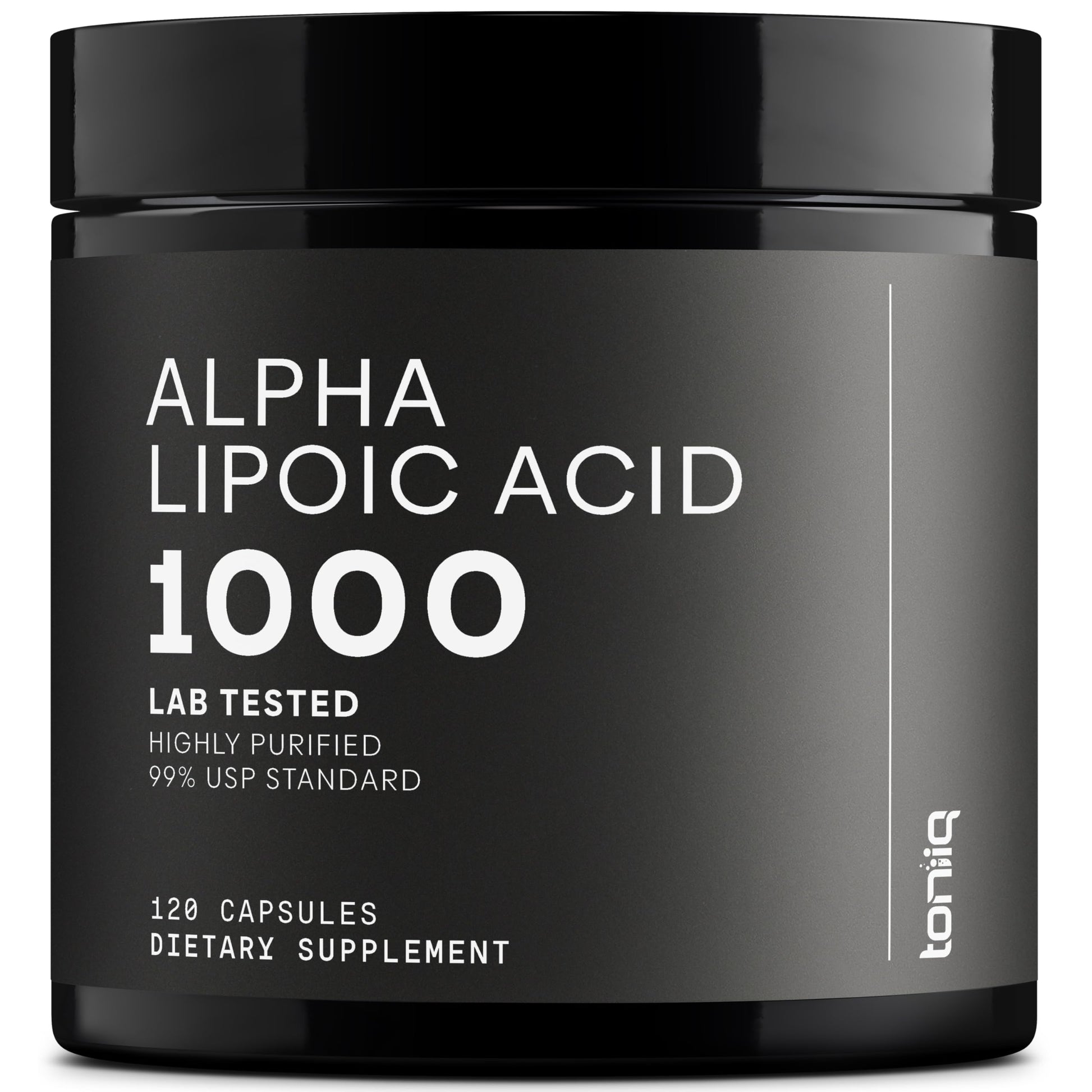 Toniiq 1000mg Ultra High Strength Alpha Lipoic Acid Capsules - Highly Purified 99%+ USP Standard - 120 Capsules ALA Supplement Toniiq uk supplements