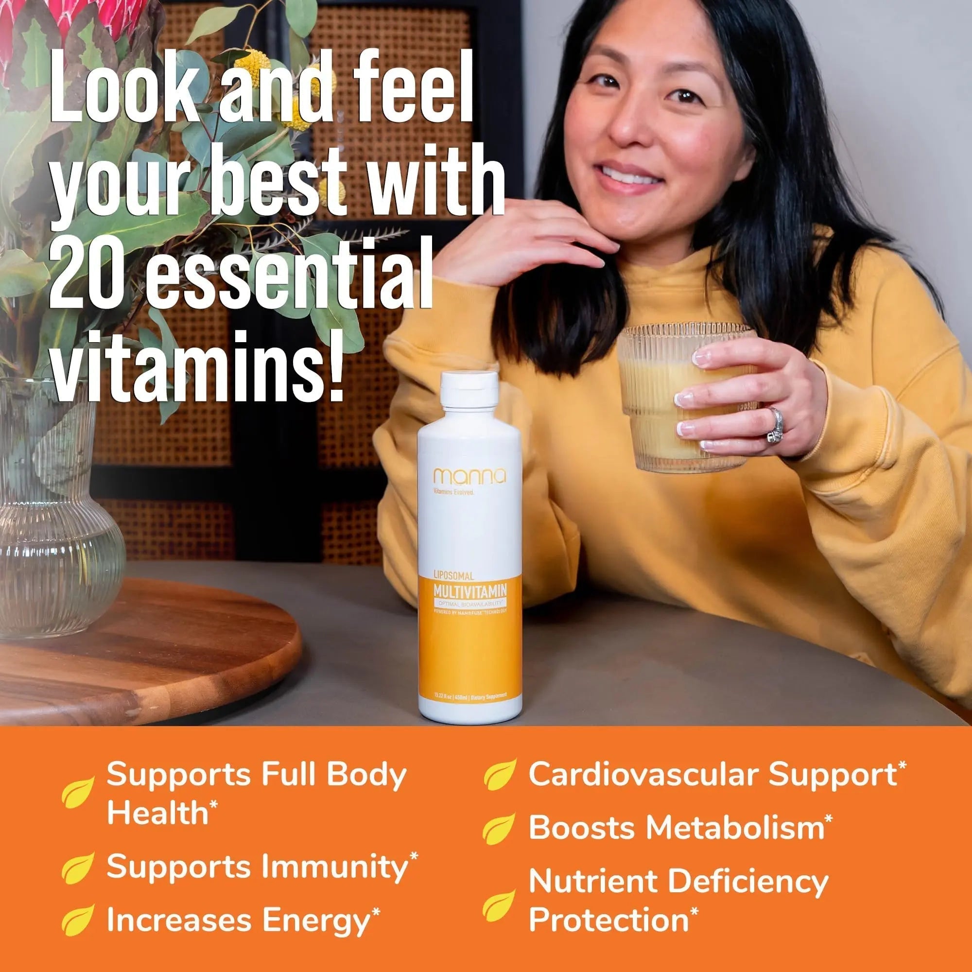 Manna Vitamins Evolved Liposomal Multivitamin - Daily Multivitamin Provides 20 Vitamins and Minerals - Multivitamins for Men and Women Manna Vitamins Evolved uk supplements