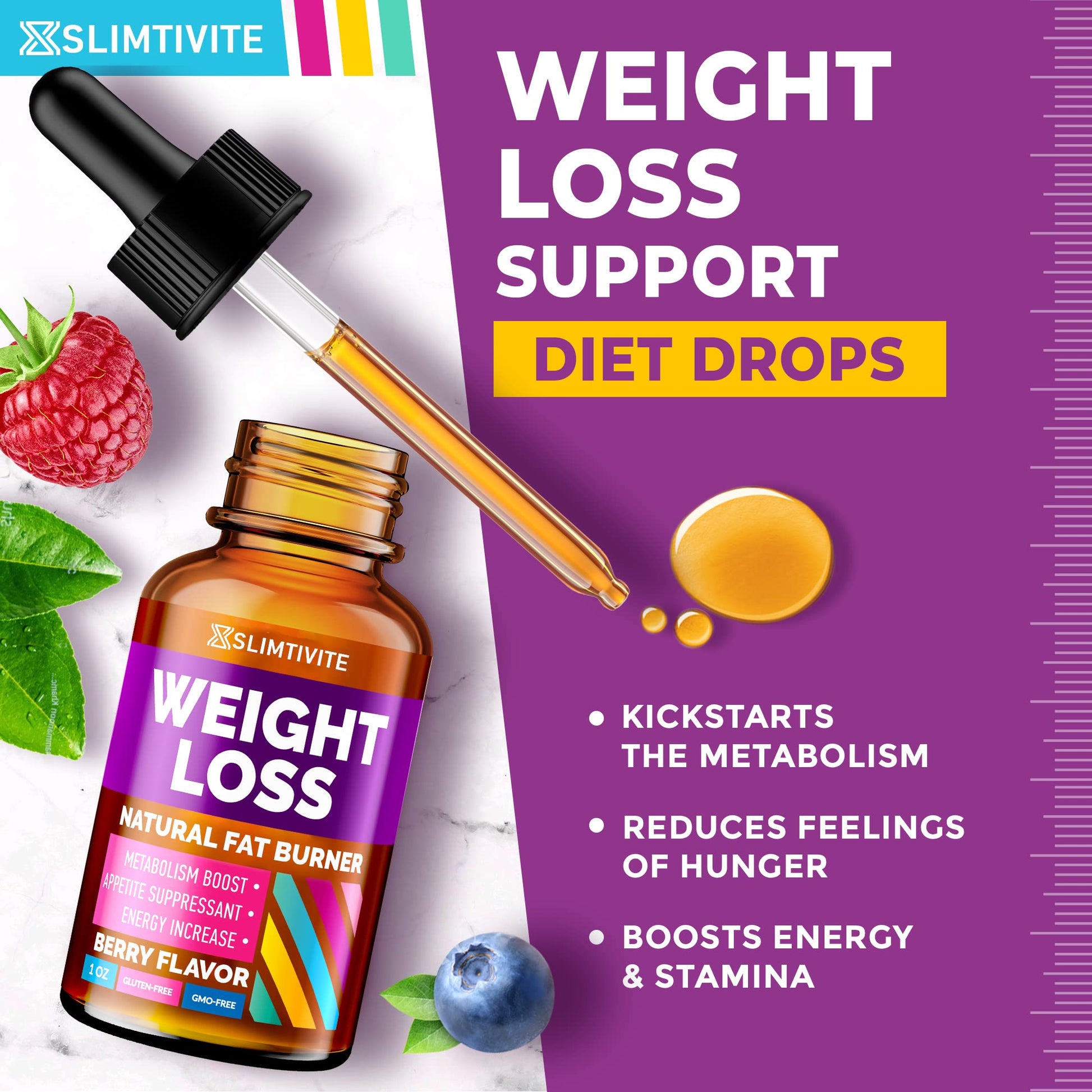 Slimtivite Weight Loss Drops - Diet Fat Effective Appetite Suppressant & Metabolism A.Vogel uk supplements
