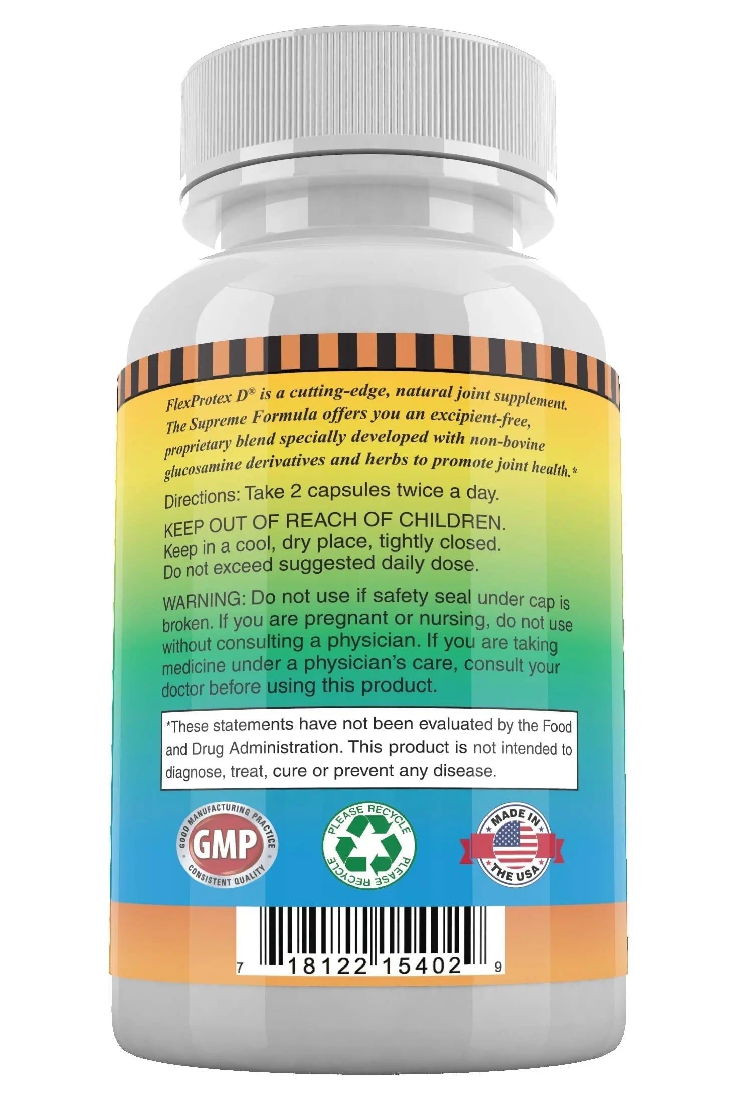 Daily Health, Flexprotex D 884mg Joint Muscle Support 120 Capsules Natural Herbal Turmeric Chondroitin Glucosamine Yucca Boswellia Hyaluronic Acid Ashwagandha D3 Magnesium (1 Month Supply) Daily Health uk supplements