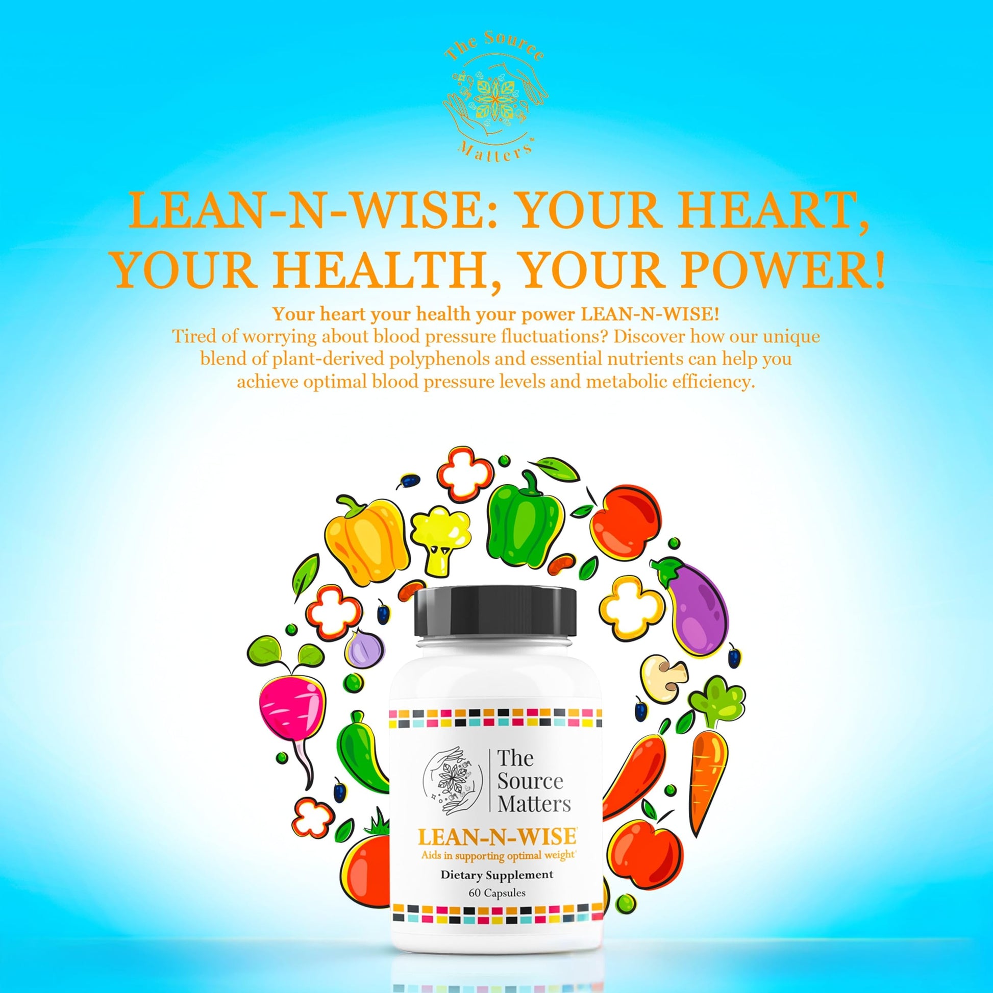 Lean-N-Wise Digestion & Energy Support with Green Coffee Bean, Hibiscus, Lemon Verbena & Magnesium Citrate | Plant-Based Formula for Daily Wellness (60 Capsules) THE SOURCE MATTERS uk supplements