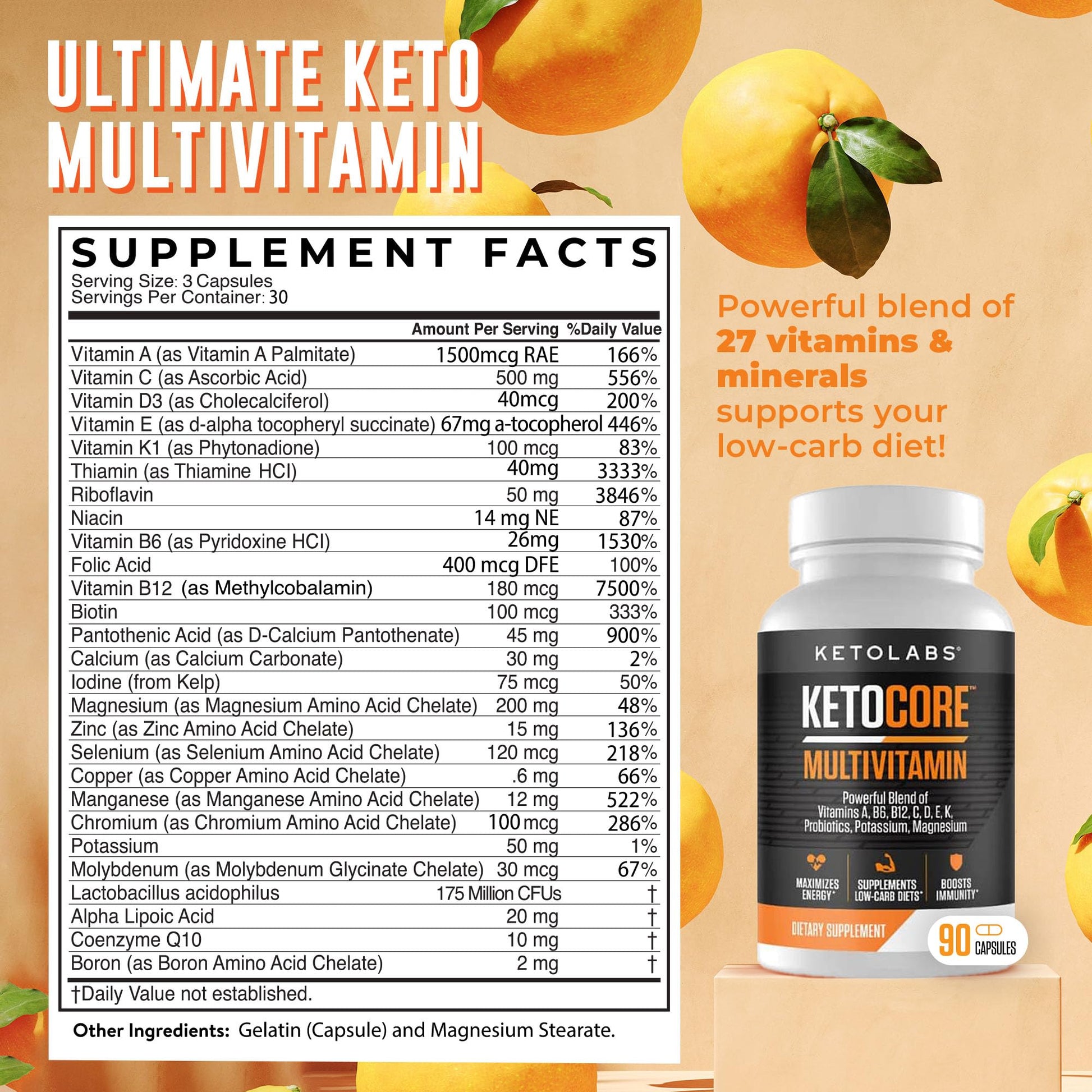 Ketolabs Ketocore Keto Vitamins | Keto Multivitamin for Men & Women | Keto Supplements Ketolabs uk supplements