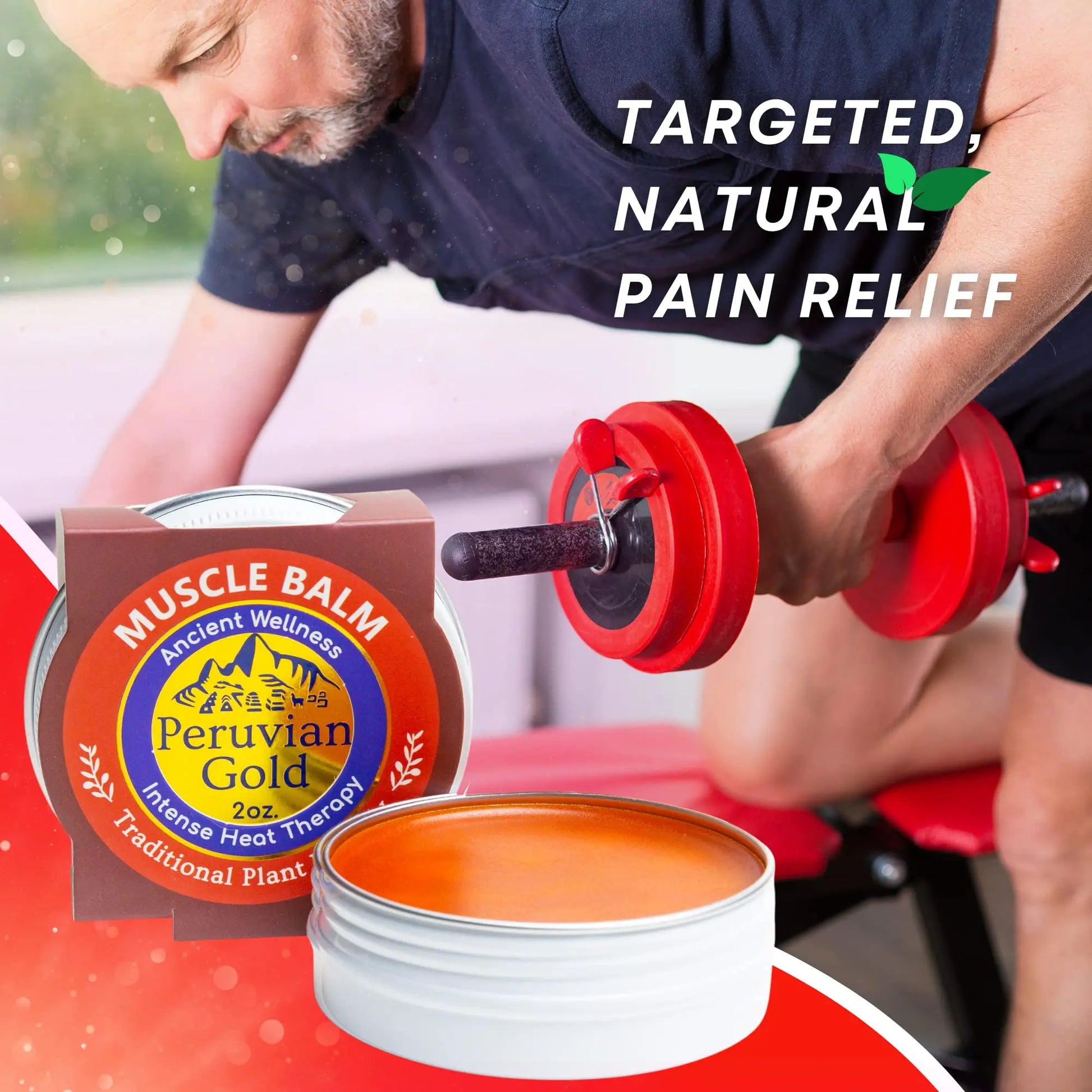 Sore Muscle Balm - Peruvian Gold Intense Heat Therapy Muscle Rub. 500K Scoville Heat Units Melts Away Sore, Painful Muscles. 2oz Peruvian Gold uk supplements