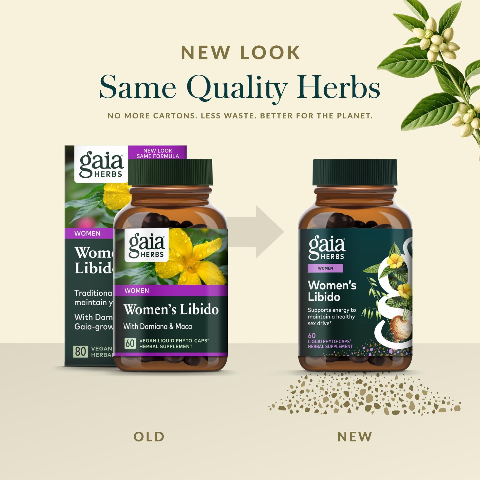 Gaia Herbs Womens Libido - Supports Energy to Maintain Healthy Libido* - with Tribulus & Horny Goat Weed - 60 Vegan Liquid Phyto-Caps (60 Servings) Gaia Herbs uk supplements