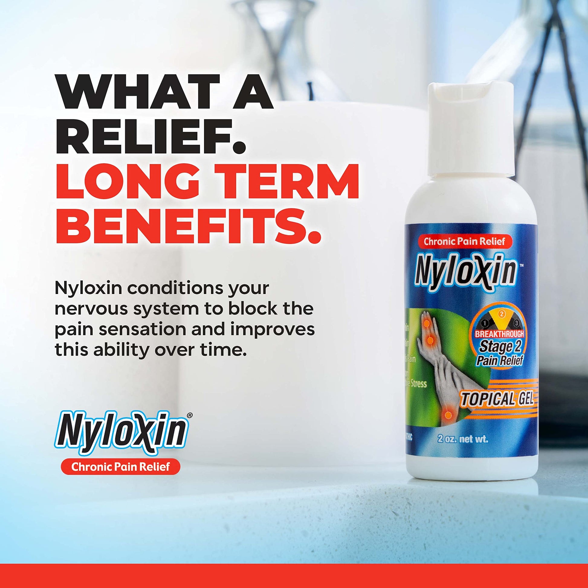 Nyloxin Easy Squeeze Bottle Arthritis Pain Relief Gel, Back Pain Relief, Neuropathy Pain Relief, Nerve Pain Relief, Knee Pain Relief, Foot Pain Relief, Muscle Pain Relief, Joint Pain Relief (2 oz) Nyloxin uk supplements