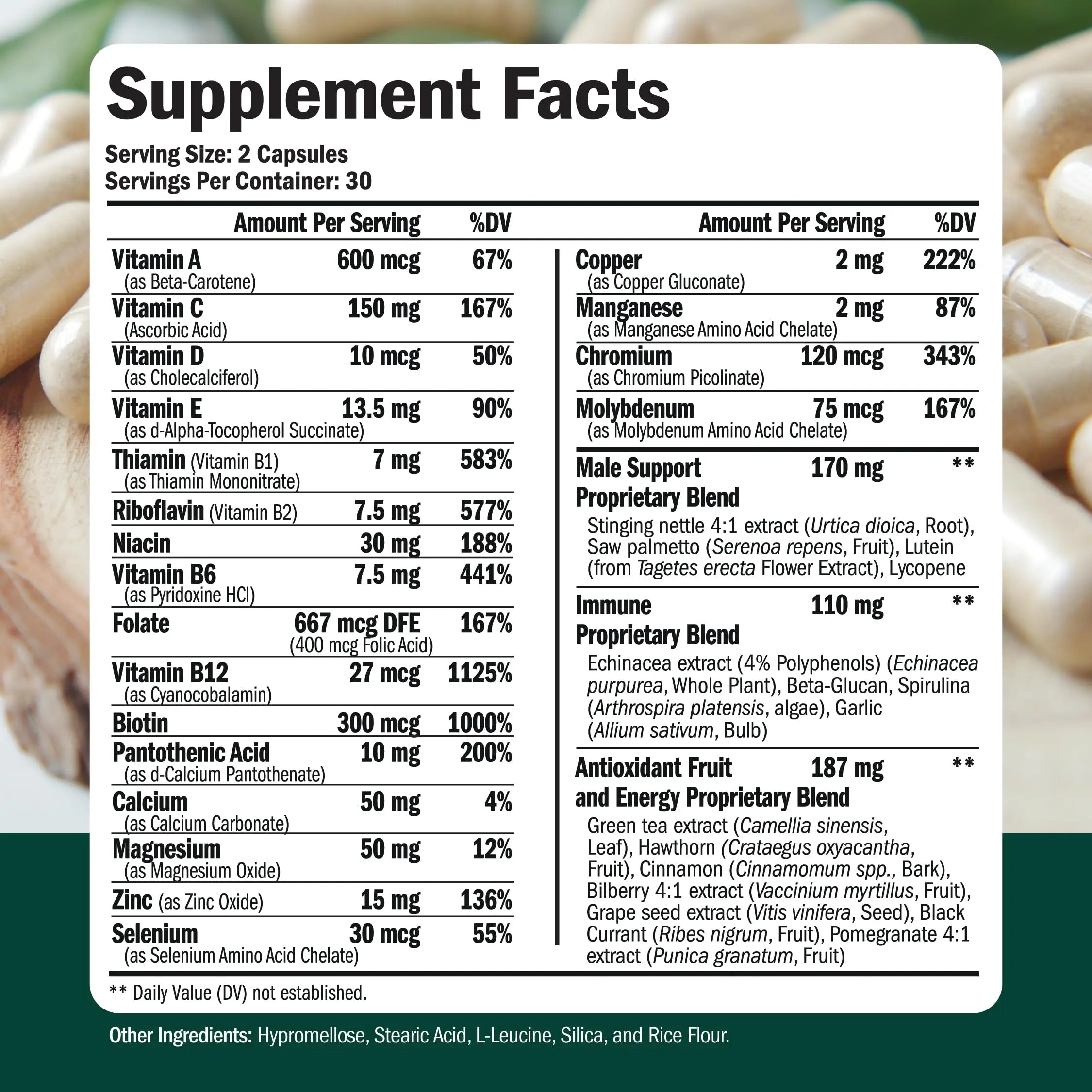 Vimerson Health Multivitamin for Men & Tongkat Ali for Men with Horny Goat Weed, Maca Root Powder, Tribulus Terrestris, Saw Palmetto Extract Vimerson Health uk supplements