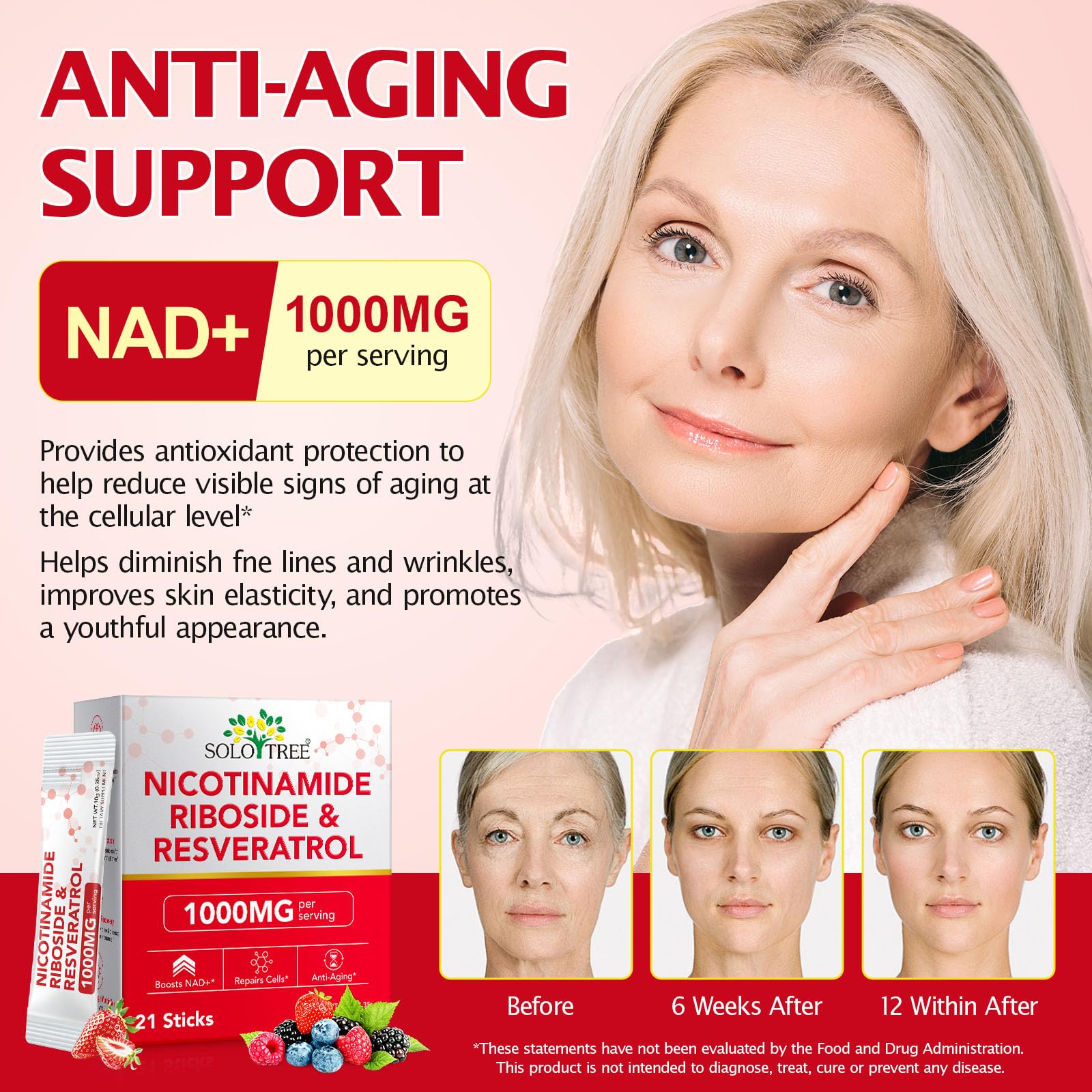 bnHUlMXw NAD Liquid Supplement,1000mg Premium Nicotinamide Riboside & Resveratrol,NAD+ Berry Flavor Drink Mix for Skin Aging Support,Boosts Cellular Energy – NAD Supplements for Men & Women,30 Packs bnHUlMXw uk supplements