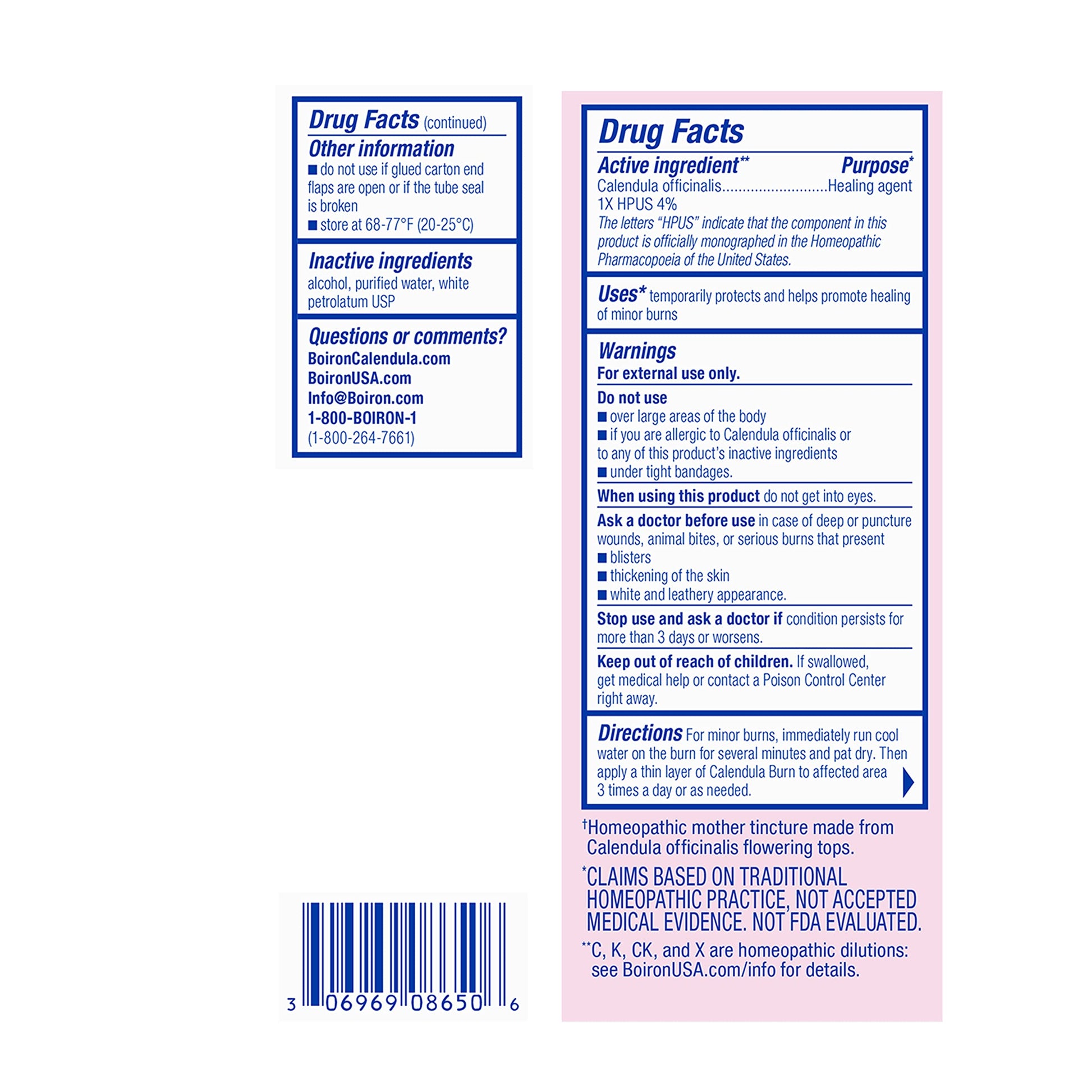 Boiron Calendula Burn Ointment for Relief from Minor Burns from Cooking, Friction, or Sunburns - 1 oz Boiron uk supplements