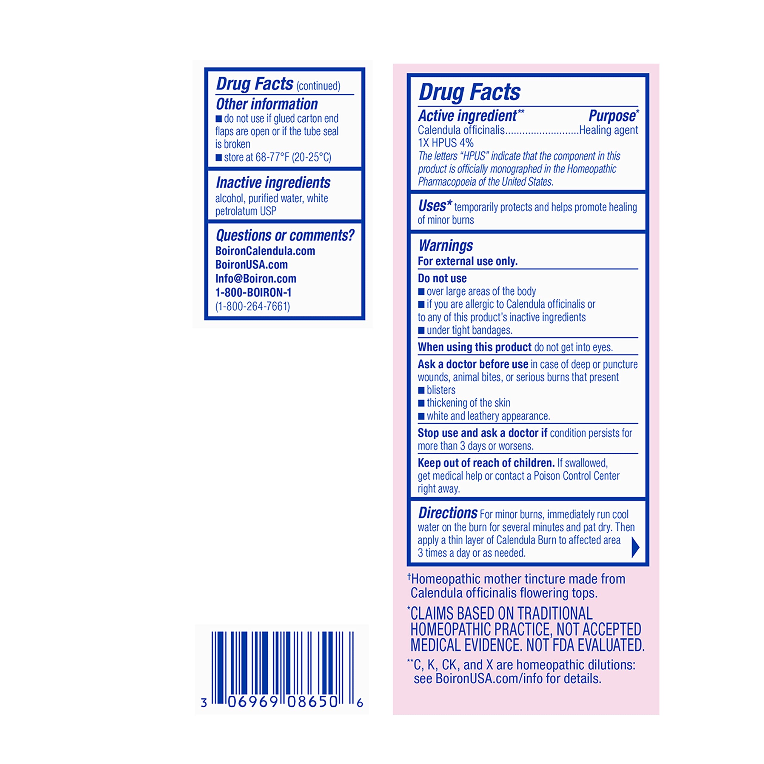 Boiron Calendula Burn Ointment for Relief from Minor Burns from Cooking, Friction, or Sunburns - 1 oz Boiron uk supplements