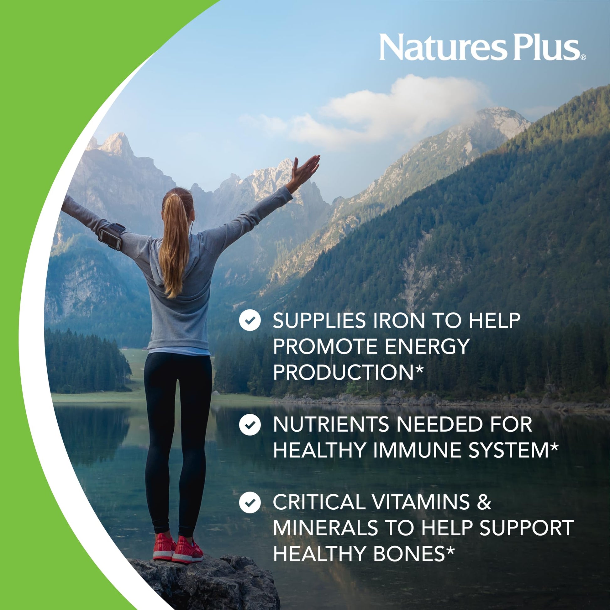 NaturesPlus Source of Life Women - 60 Tablets - Multivitamin & Mineral Supplement - with Iron, Calcium, Folate & Lutein - Gluten Free, Vegetarian - 30 Servings NaturesPlus uk supplements