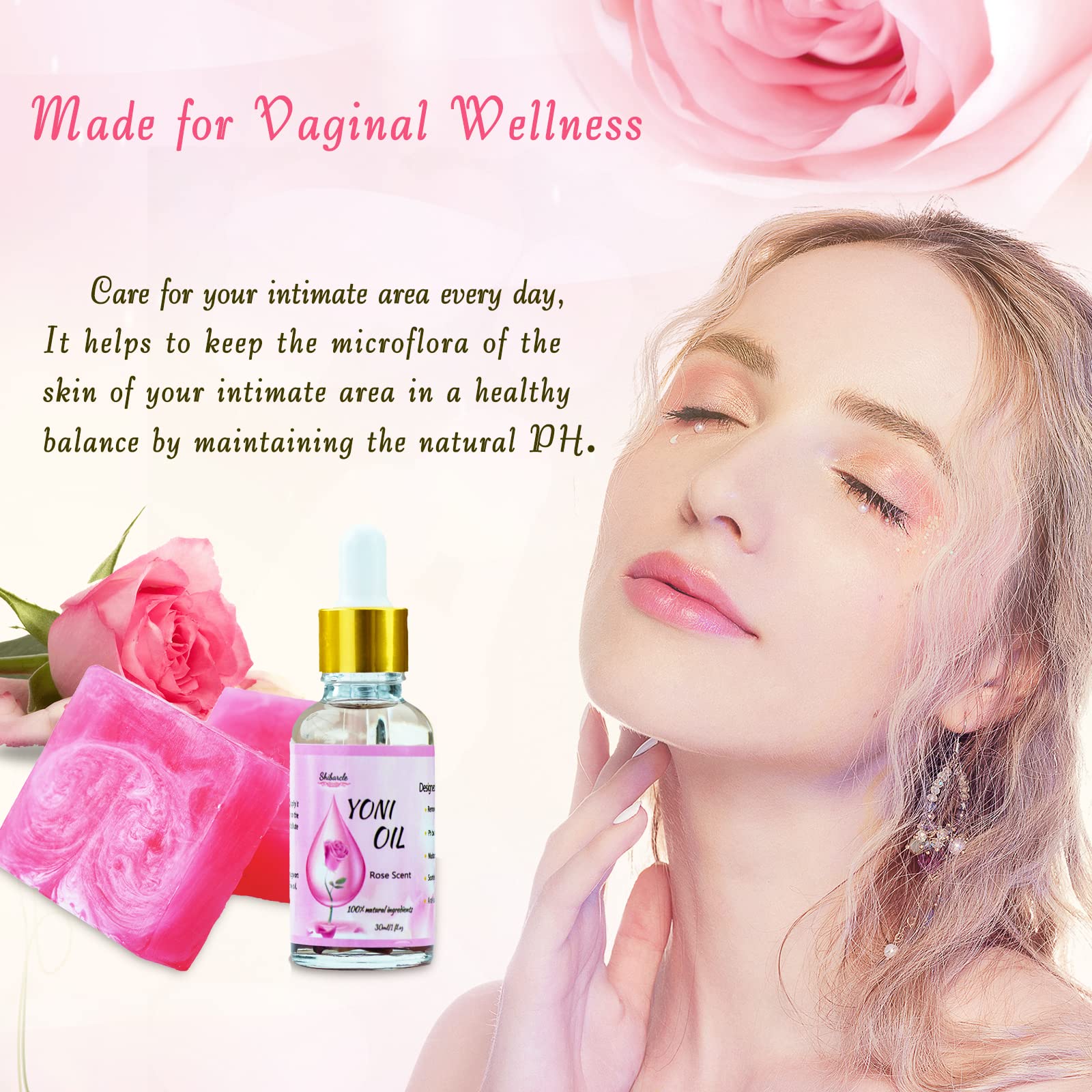Yoni Soap Bars and Natural Yoni Oil Set, Yoni Oil Vaginal Wash for Women Feminine Wash Vaginial Shibarcle uk supplements