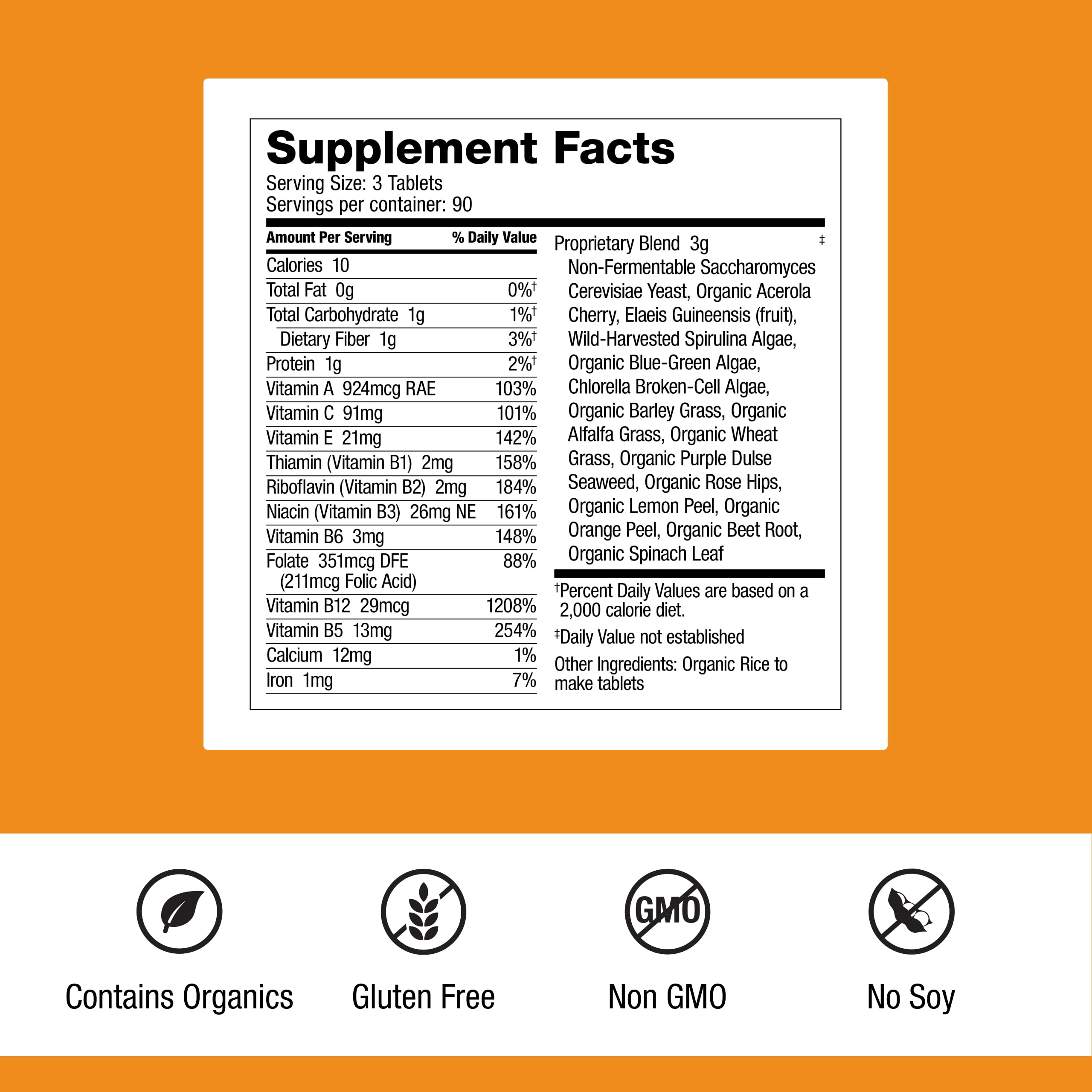 Dr. Schulze's SuperFood 100 - Everyday Superfood Supplement to Support Overall Wellness - Mutivitamin Support for Cellular Nutrition & Energy - Clean Ingredients - Gluten-Free & Dairy-Free - 270 Count Dr. Schulze's uk supplements
