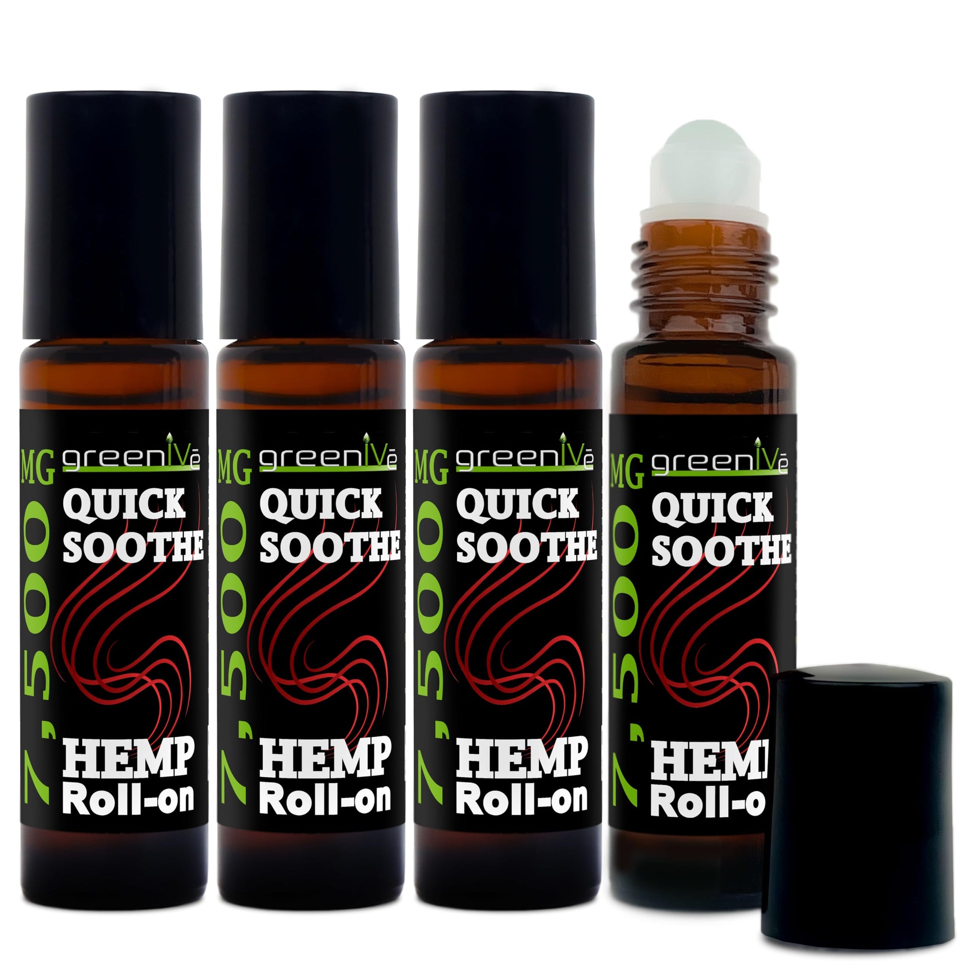 GreenIVe 7,500mg Hemp Roll-On Quick Soothe Therapeutic Essential Oil Blend for Topical Targeting Roll-On (4 Pack) GreenIVe uk supplements