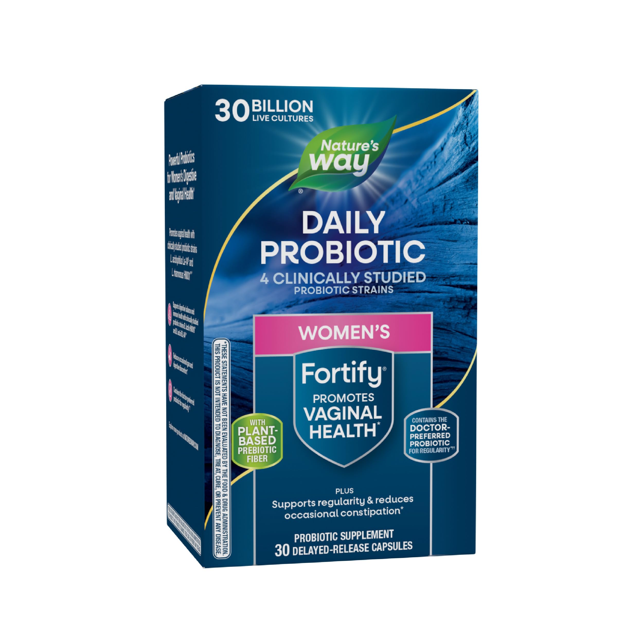 Nature’s Way Fortify Women’s Probiotic, 30 Billion Live Cultures, 11 Strains, Prebiotic, 30 Capsules Nature's Way uk supplements