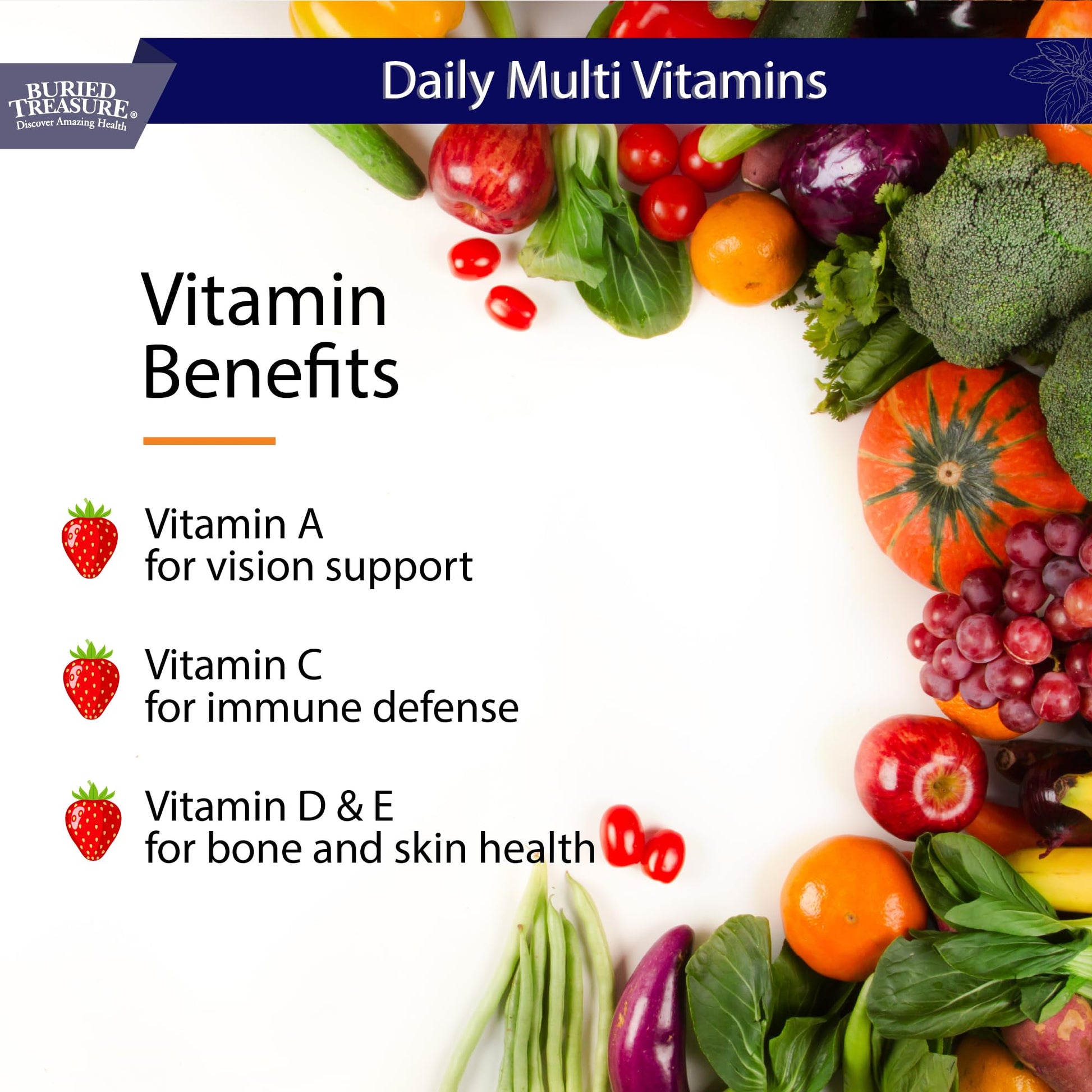 Buried Treasure Daily Nutrition Liquid Multivitamin and Mineral Supplement with Trace Minerals, Superfoods, Vitamin A, B-Complex, C, D, E, Methylfolate, Biotin, Magnesium, Zinc, Resveratrol, 32 serv Buried Treasure uk supplements