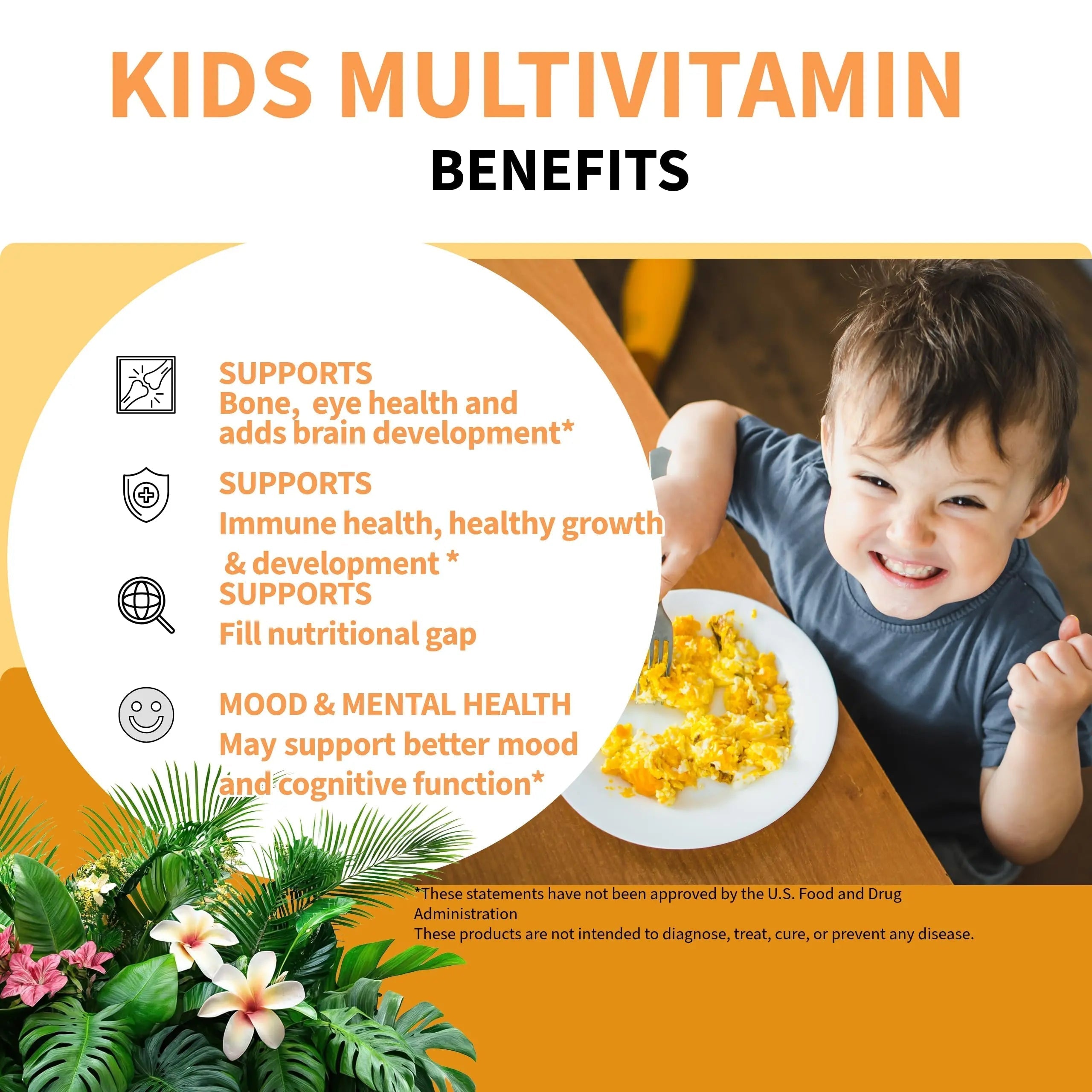 MonesAli Kids Multivitamin Gummies with Iron & Probiotics – Vegan, Gelatin-Free, Halal, Orange & Strawberry Flavors, 90 Count MonesAli uk supplements