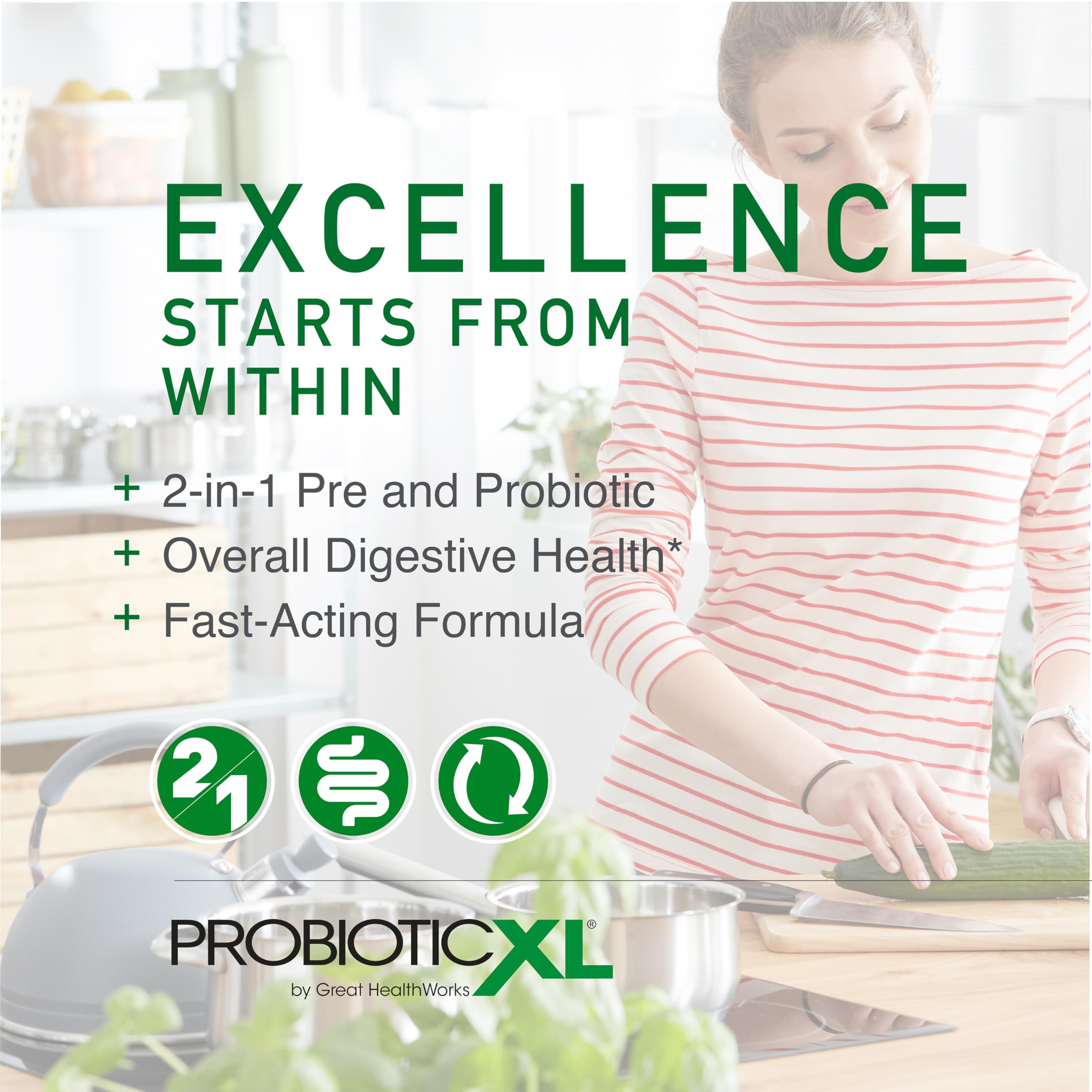 OmegaXL ProbioticXL - Probiotic & Prebiotic, Shelf Stable - Blend 11 Strains - Promote Healthy Gut Flora Growth, 12.5 Billion CFU - Non-GMO, Gluten-Free - 30 Veggie Caps OmegaXL uk supplements