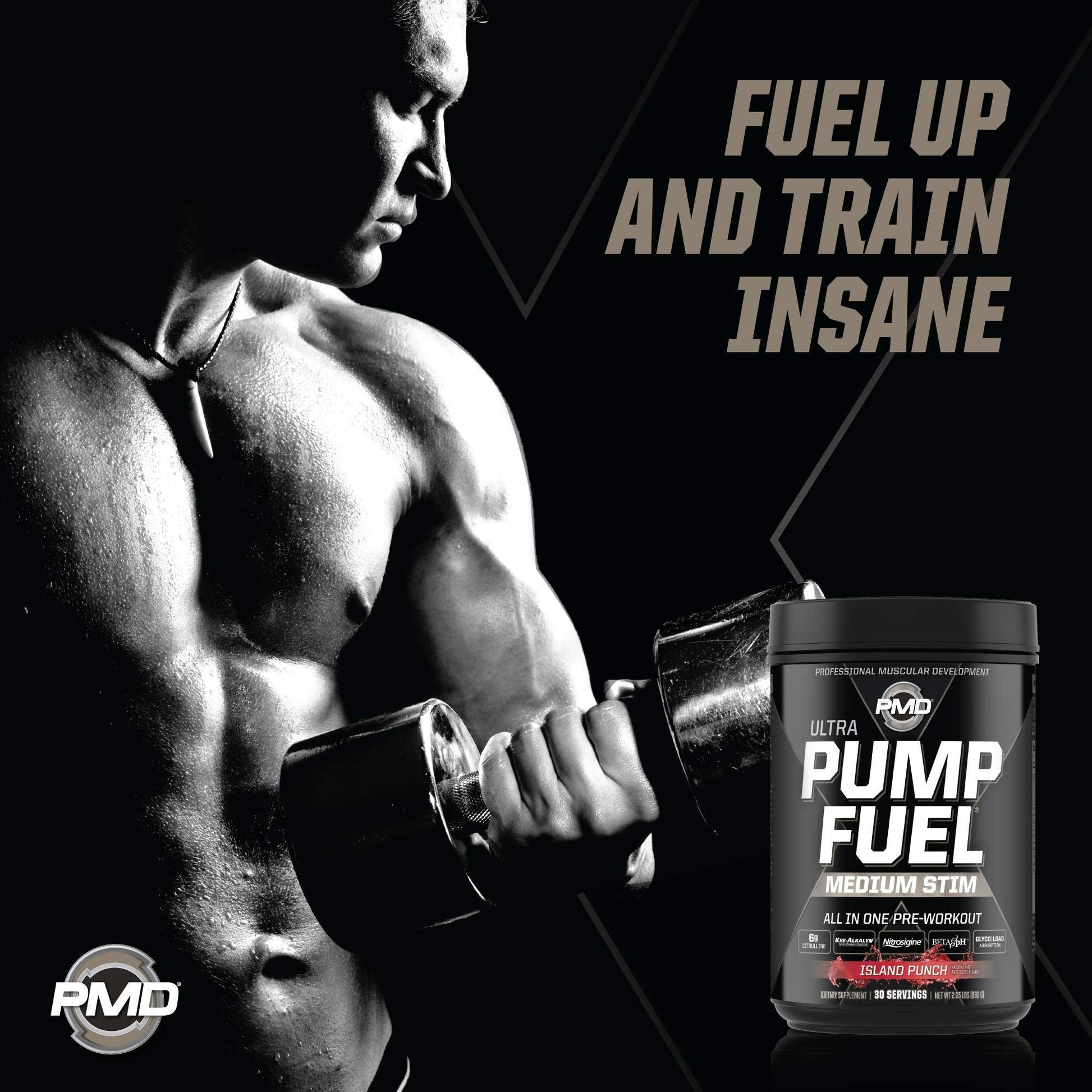 PMD Sports Ultra Pump Fuel - Pre Workout - Island Punch (30 Servings) Sports Omega PMD uk supplements
