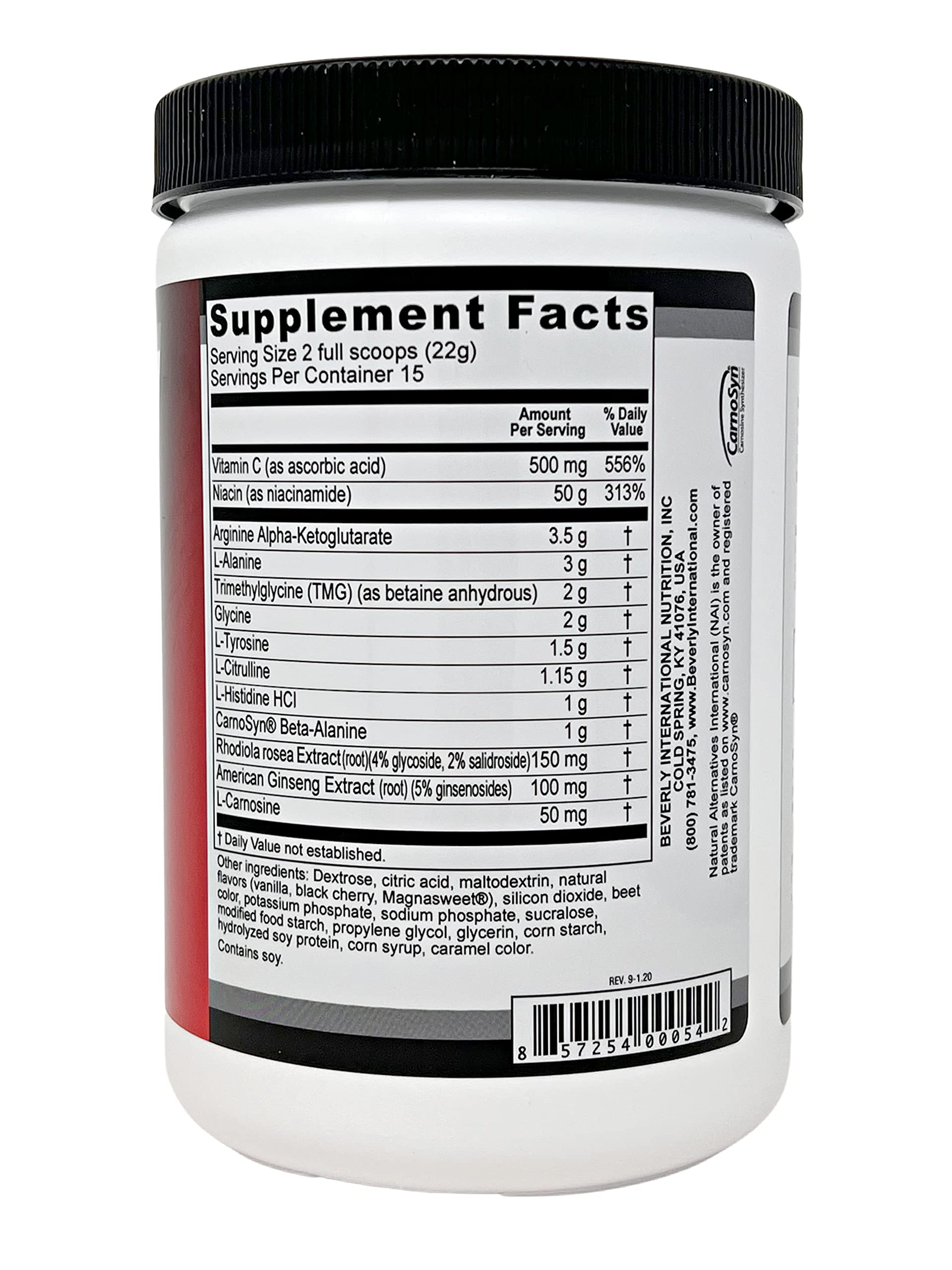 Beverly International Up-Lift Stimulant Free 330 grams. Workout Energy Drink Mix w/Nitric Beverly International uk supplements