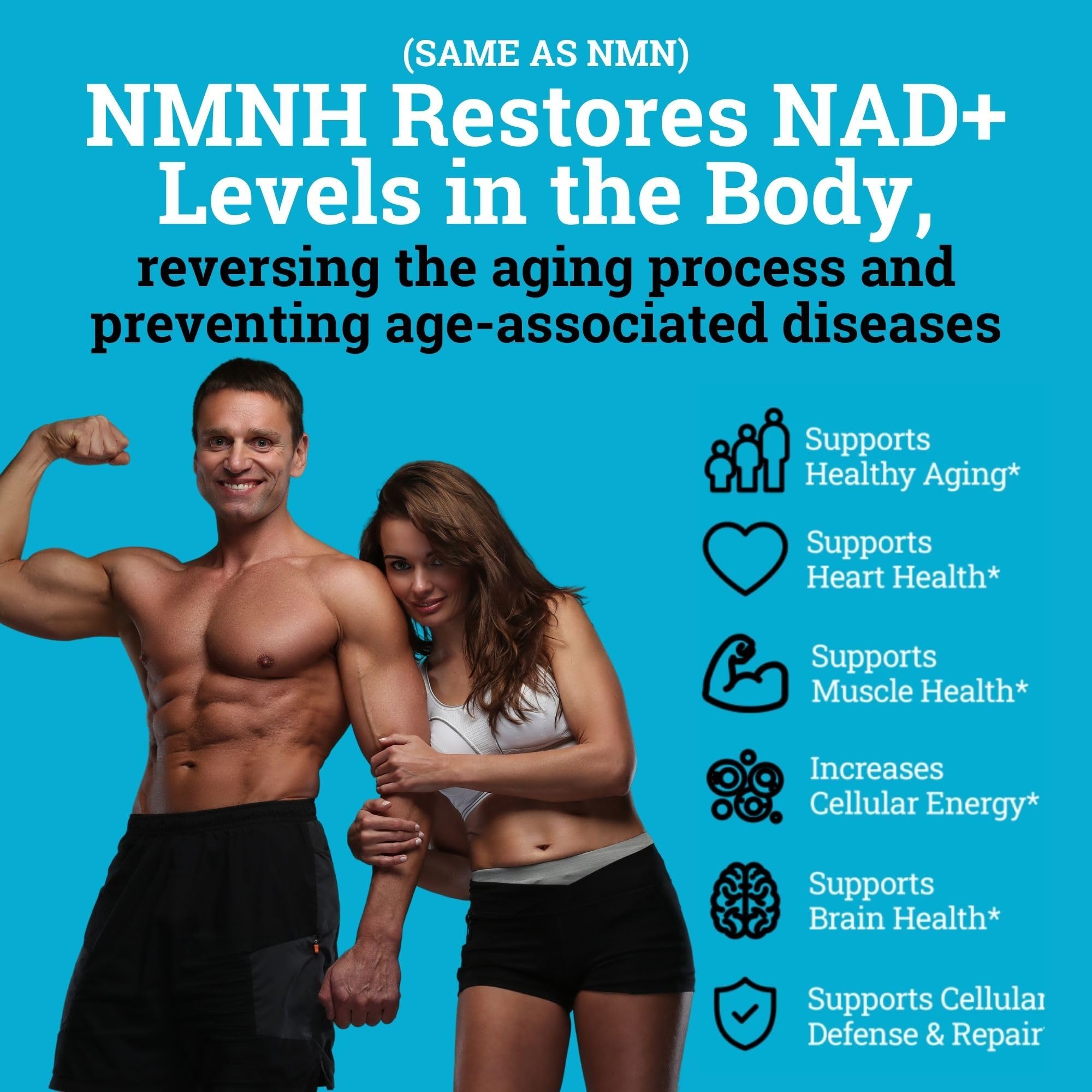 NMNH Supplement 250MG Pure Dihydro-Nicotinamide Mononucleotide (NMN Supplement Alternative with Bioperine® For 3X The Bioavailability) NAD Supplement to Boost NAD+ Levels For Anti-Aging & Energy Black Forest uk supplements