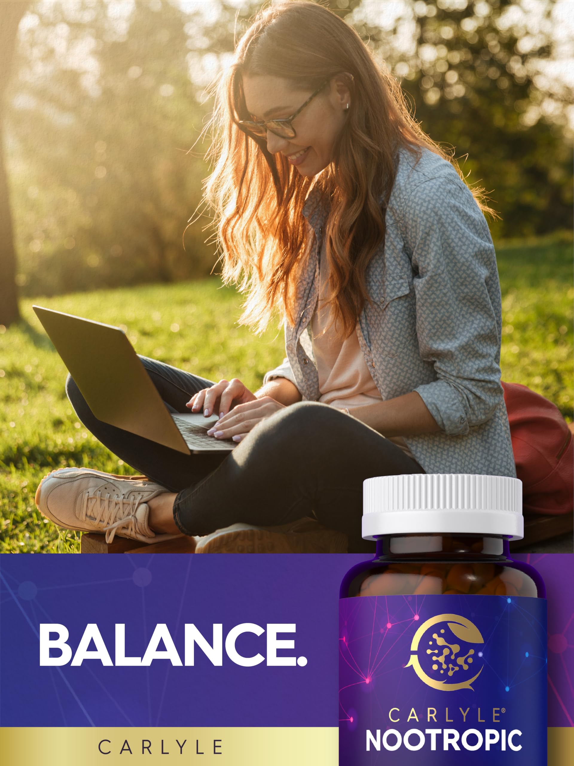 Carlyle Brain Nootropic Supplement | 90 Capsules | with Caffeine, B12, and Guarana Extract | Non-GMO & Gluten Free Carlyle uk supplements