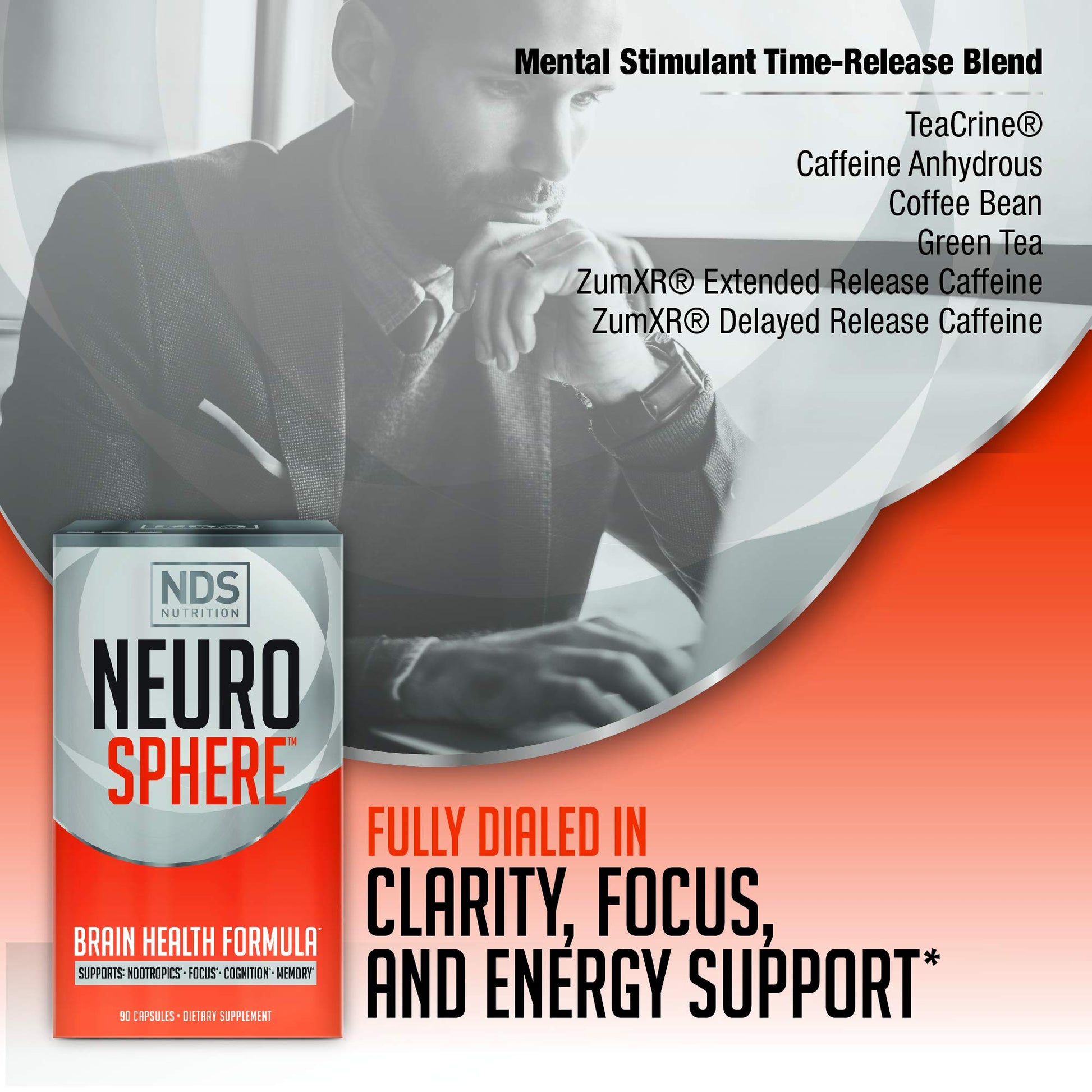 FitLife Brands Nutrition Neuro Sphere - Brain Health Formula - Nootropic, Increase Focus and Energy, Enhance Concentration, Antioxidant and Immunity Support - 90 Capsules FitLife Brands uk supplements