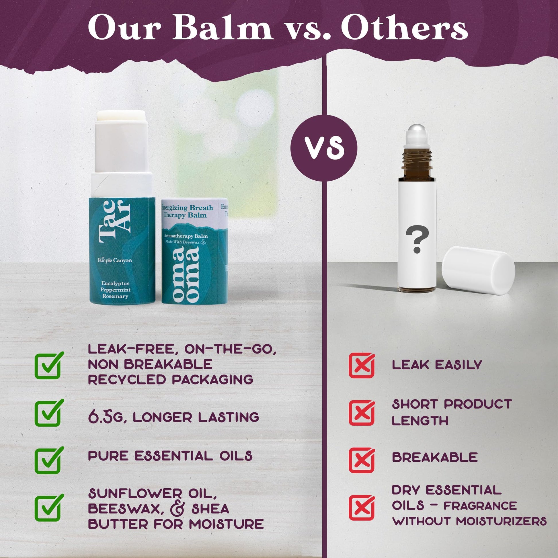 Essential Oils Balm Stick | Grounded Thought Aromatherapy Balm | All Natural Body Balm PURPLE CANYON uk supplements