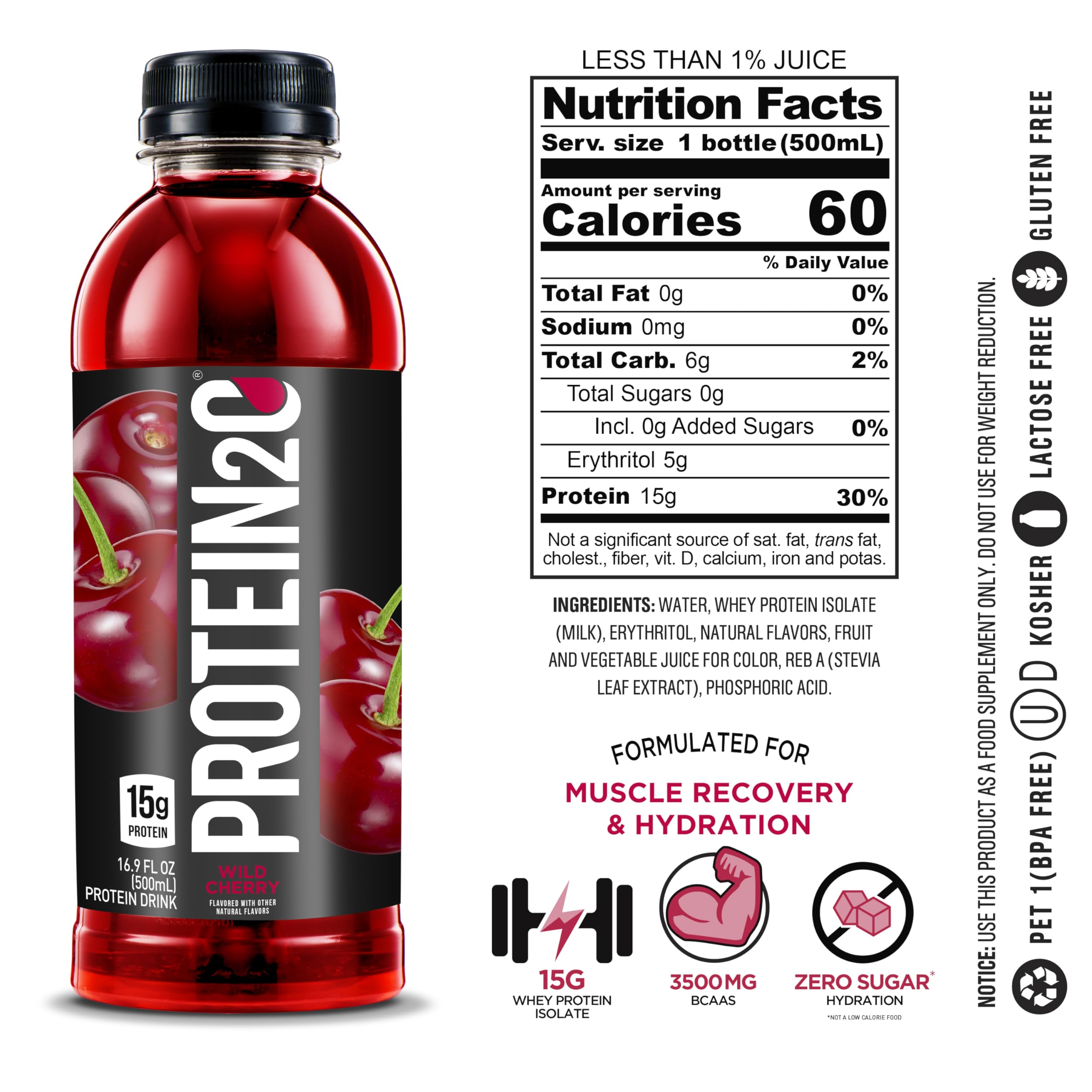 Protein2o 15g Whey Protein Isolate Infused Water, Ready To Drink, Sugar Free Protein2o uk supplements