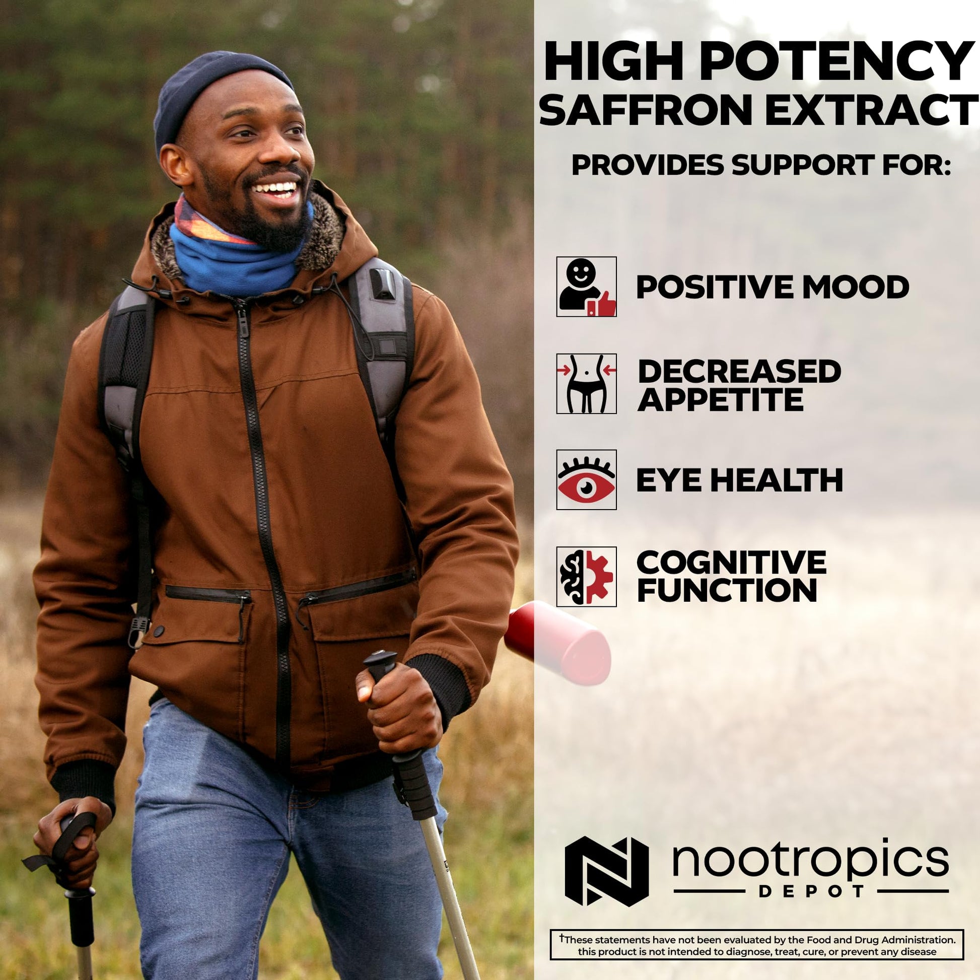 Nootropics Depot High Potency Saffron Extract Capsules | 30mg | Minimum 7.5% Crocins and 1% Safranals | Crocus sativus | 60 ct Nootropics Depot uk supplements