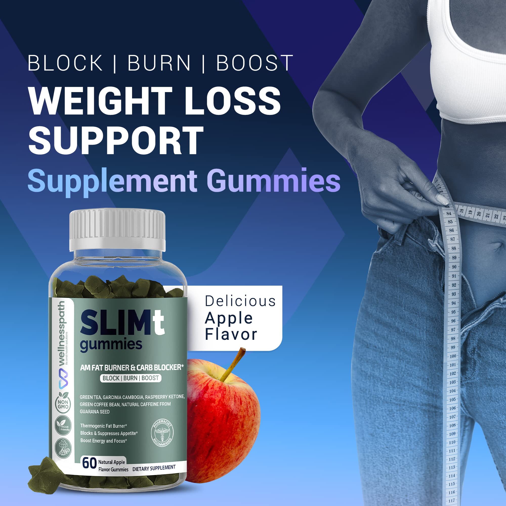 SLIMt Weight Loss & Appetite Control Gummies, Thermogenic Metabolism Booster WELLNESSPATH RX & HEALTH SOLUTIONS uk supplements