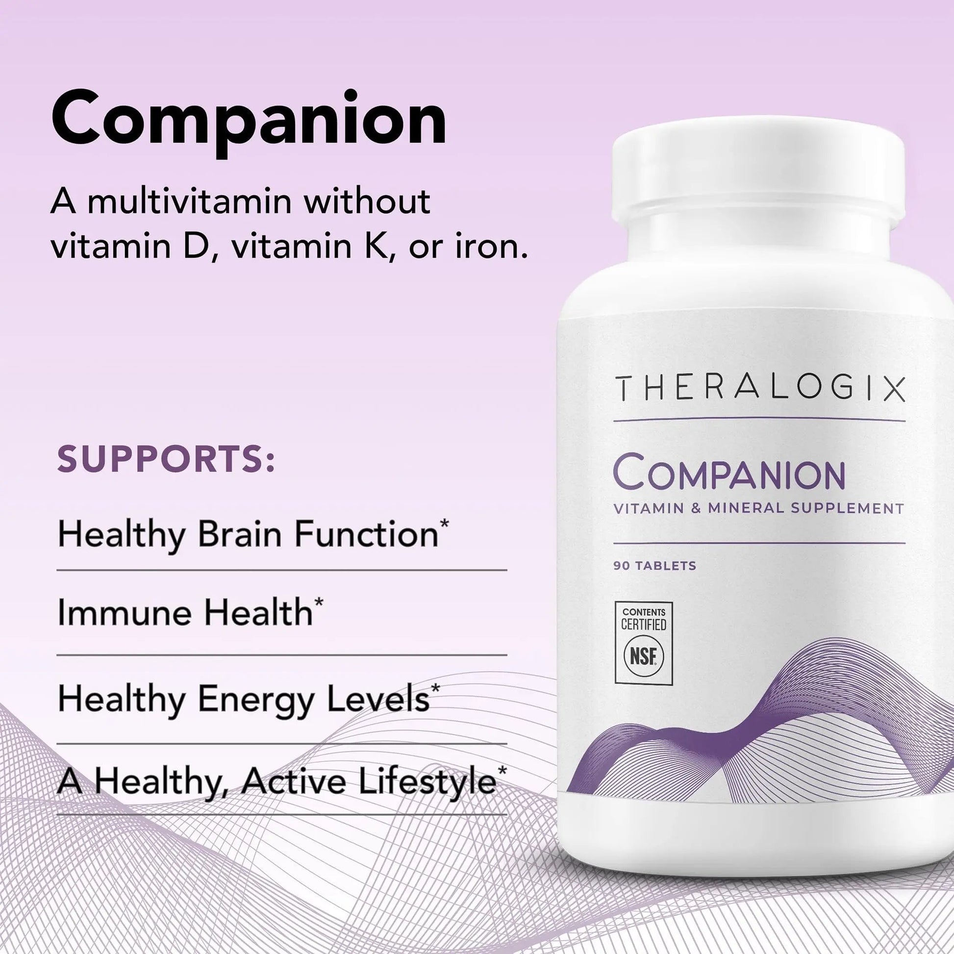 Theralogix Companion Multivitamin & Mineral Supplement - 90-Day Supply - Supplement for Women & Men Without Iron, Vitamin D Theralogix uk supplements