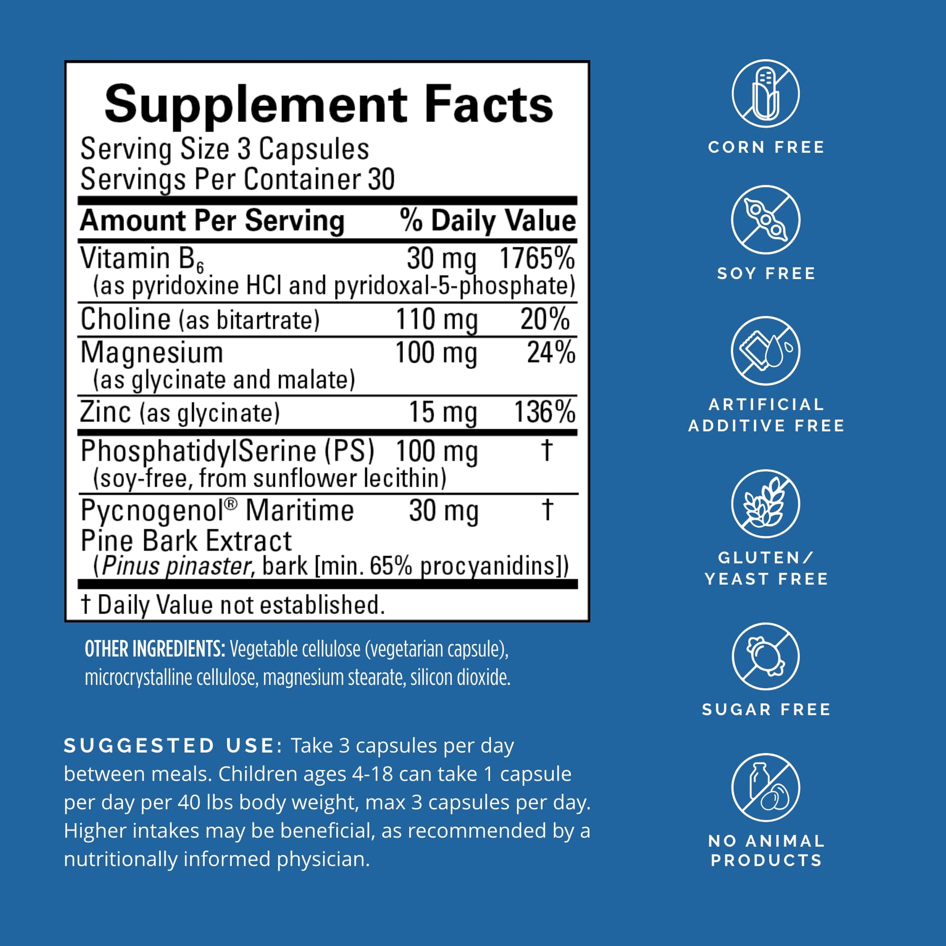 BRAINMD Dr Amen Attention Support - 90 Capsules - Promotes Mental Focus & Impulse Control - Gluten Free - 30 Servings BRAINMD uk supplements