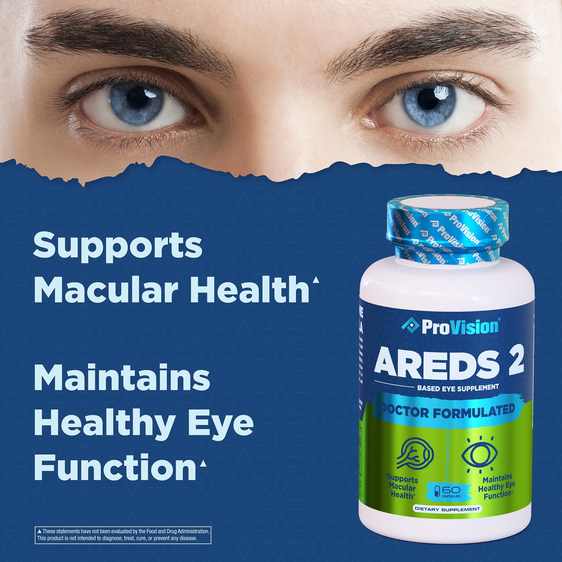 Provision AREDS 2 Eye Vitamins - Enhance Vision Supplements - Lutein Zeaxanthin Vision Complex - 60 Eye Supplement Capsules ProVision uk supplements