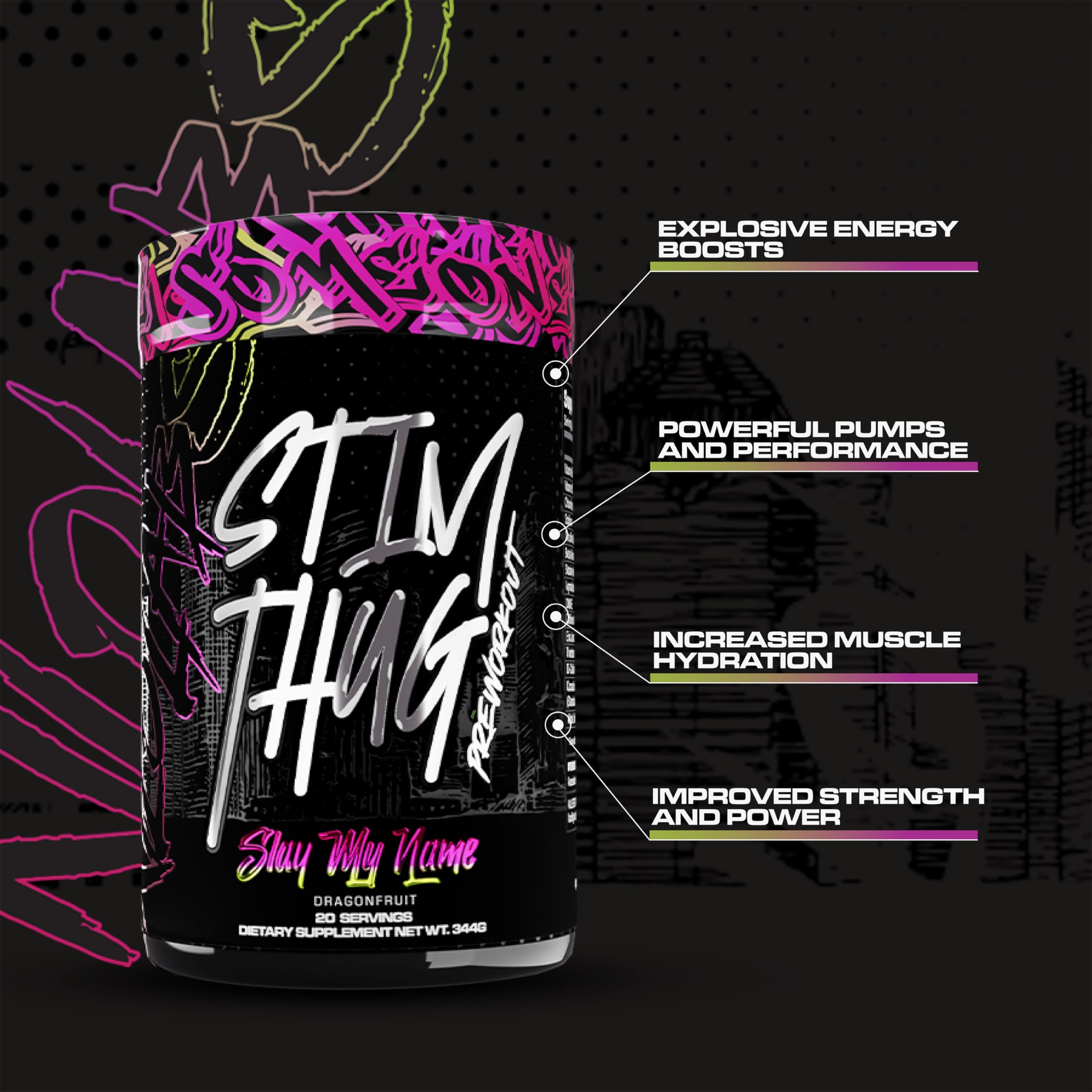 KILO LABS Pre Workout Powder | Stim Thug Preworkout for Men and Women | Hydrating KILO LABS uk supplements