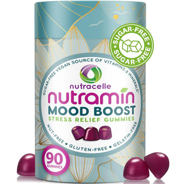 NUTRAMIN Mood Boost Multivitamin Gummy - Delicious & Yummy Anti-Stress Magnesium Ashwagandha Gummies + B Complex Vitamins for Focus and Calm Nutracelle uk supplements