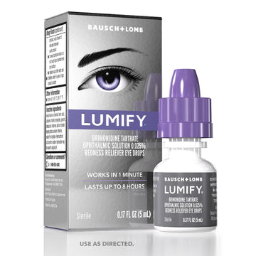 LUMIFY Eye Drops for Red Eyes, Redness Reliever for Brighter Looking Eyes, Works in 1 Minute & Lasts Up to 8 Hours, Eye Drops, 0.17 Fl Oz (5 mL) LUMIFY uk supplements