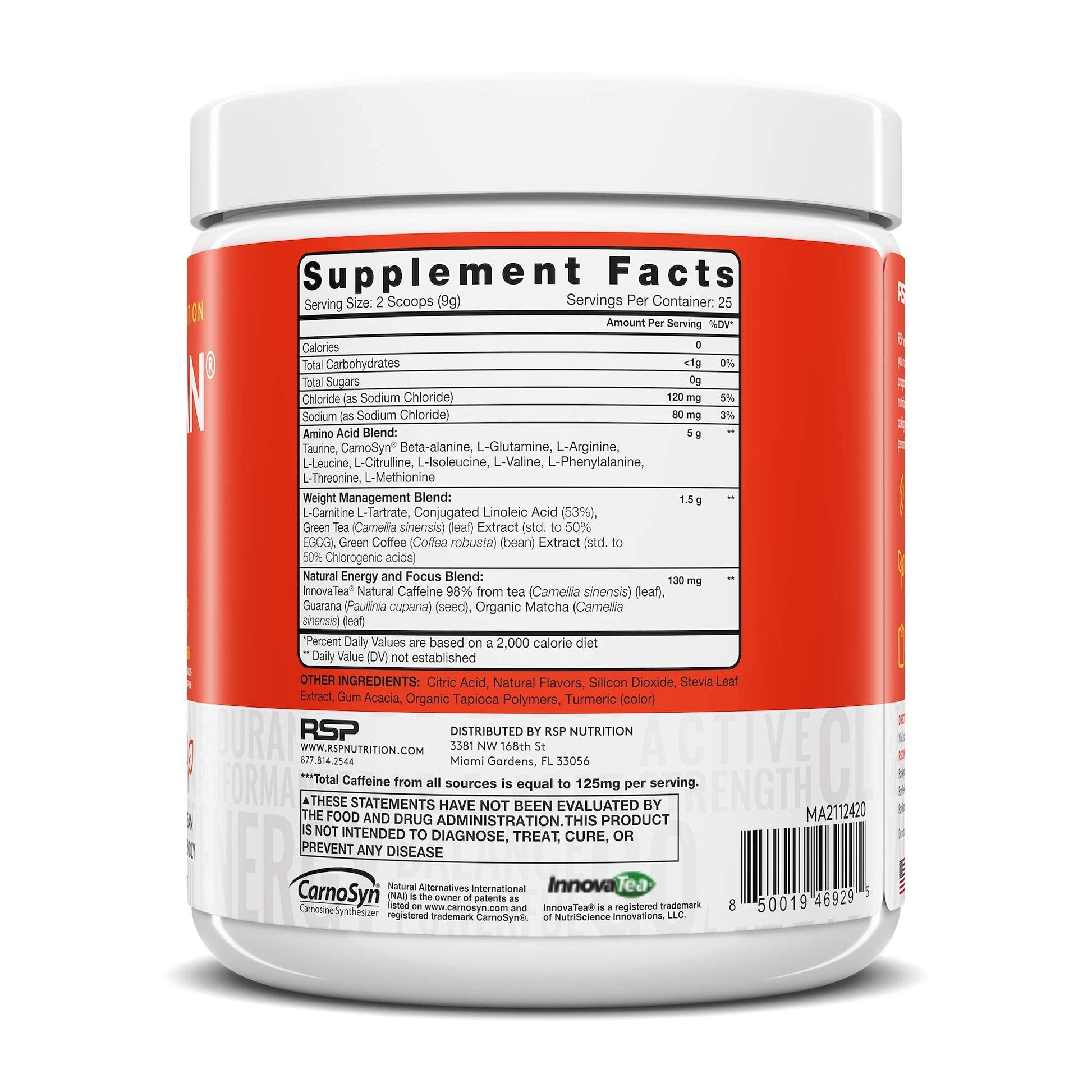 RSP NUTRITION Vegan AminoLean Pre Workout Energy (Mango 25 Servings) with AminoLean RSP NUTRITION uk supplements