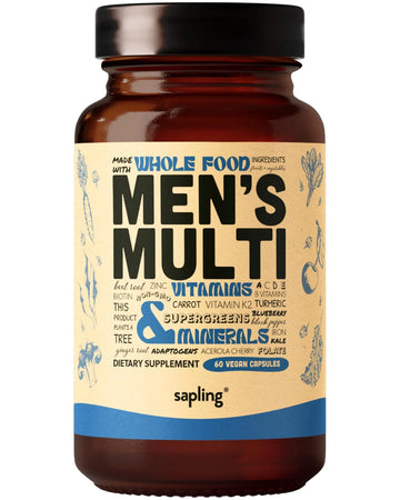 Multivitamin for Men - Daily Men’s Multivitamin - Methylated B Complex with Whole Food Ingredients, Vitamin B12, Folate sapling uk supplements